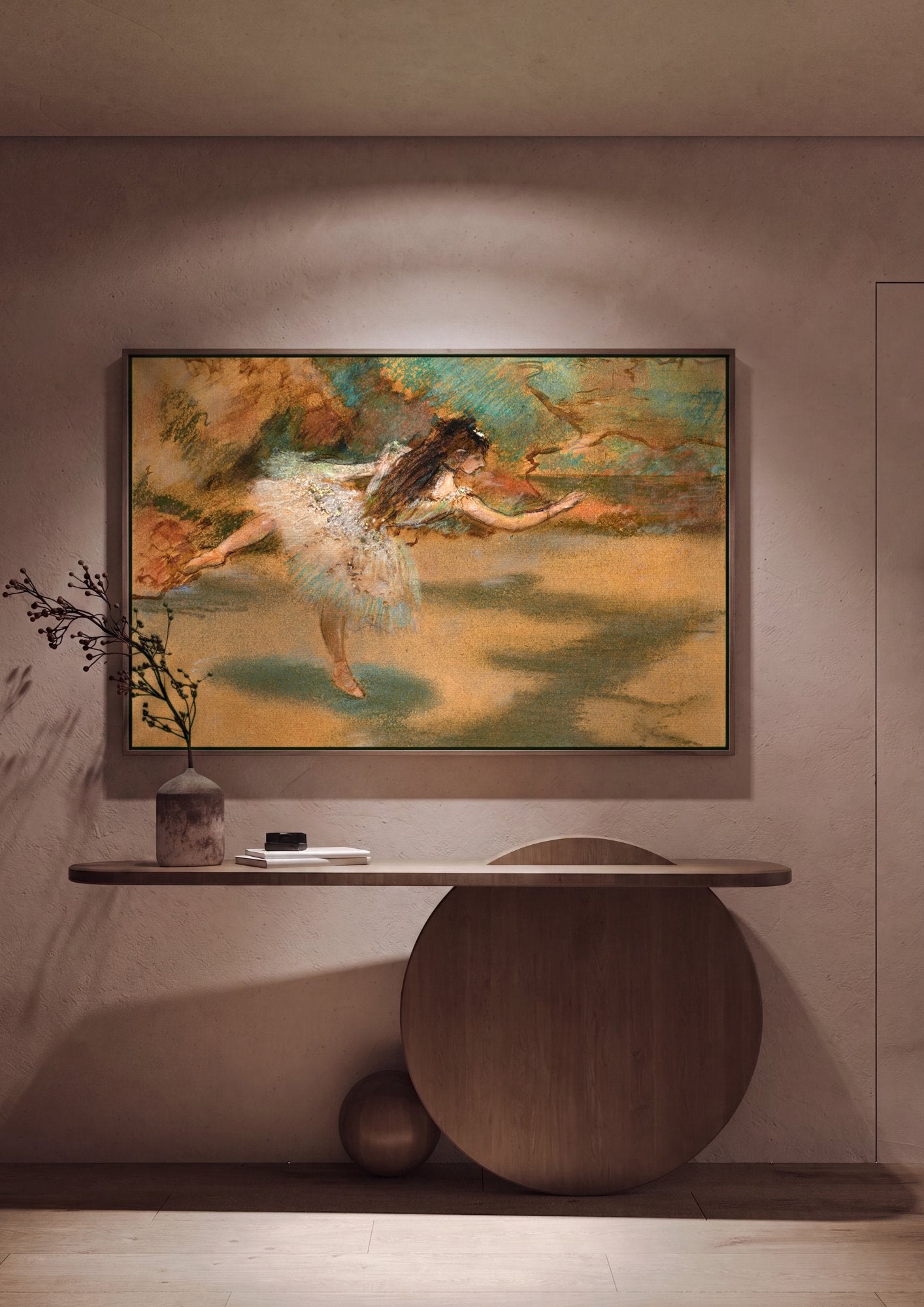 Quadro Decorativo Bailarina em Movimento - Degas em ambiente decorado