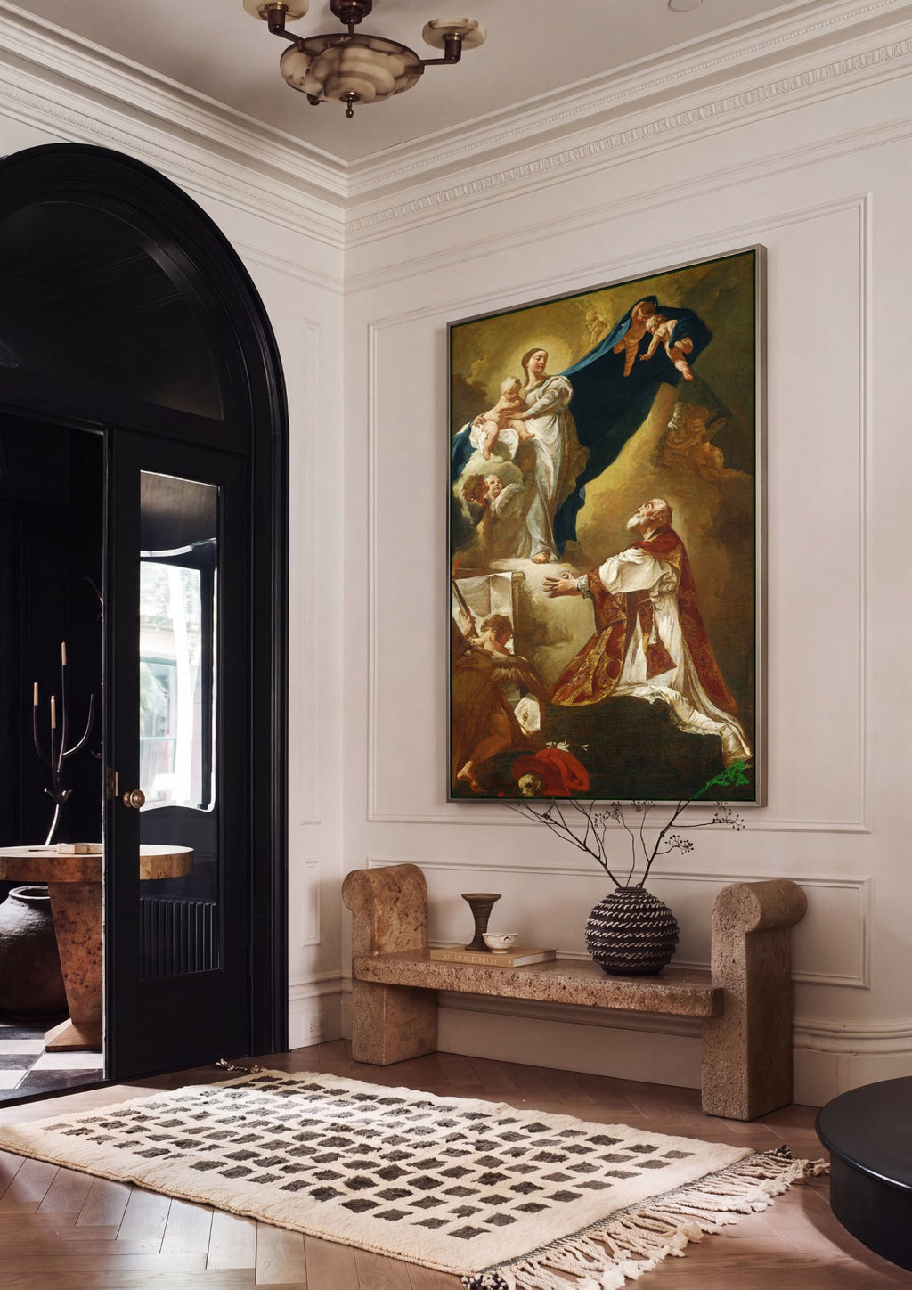 Quadro Decorativo A Virgem e o Menino com São Filipe Neri - Piazzetta | quadro emoldurado na parede