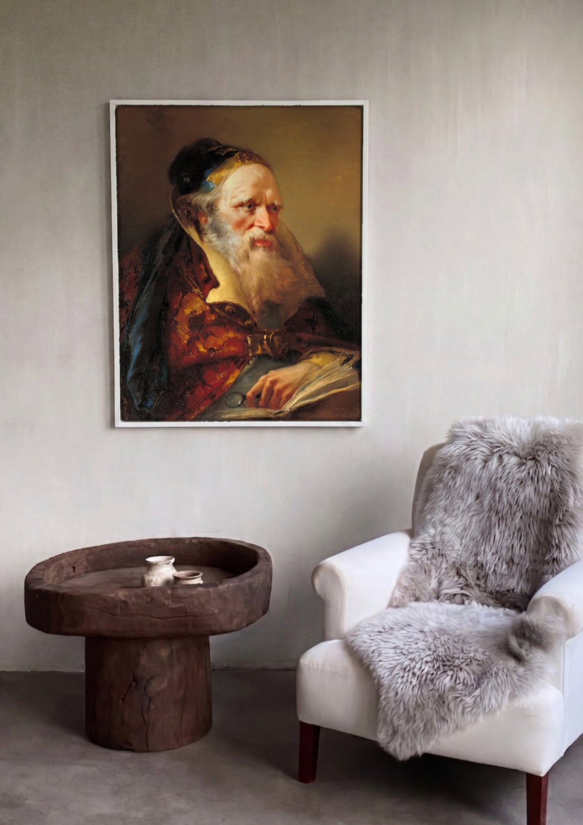 Quadro Decorativo 'O Filósofo' - Giovanni Domenico Tiepolo | quadro emoldurado na parede