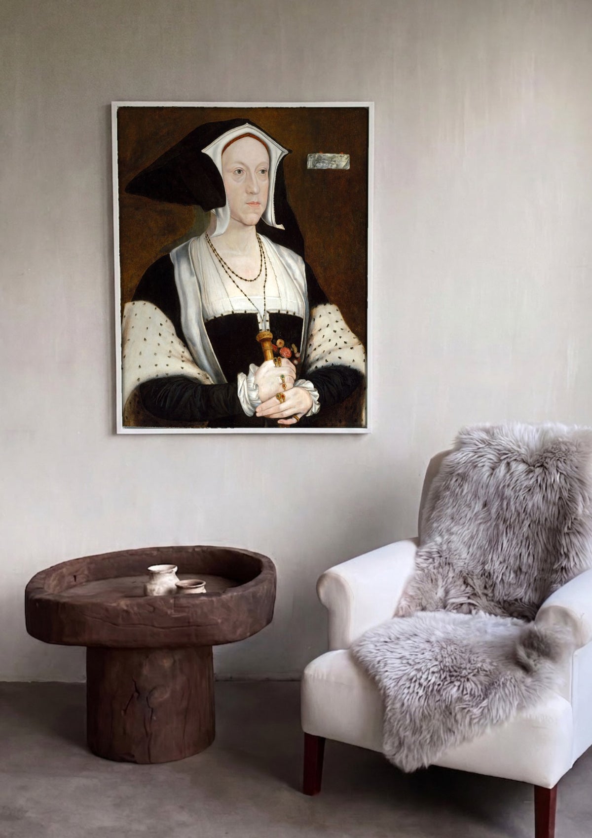 Quadro Decorativo 'Anna de Cleves' - Hans Holbein | quadro emoldurado na parede