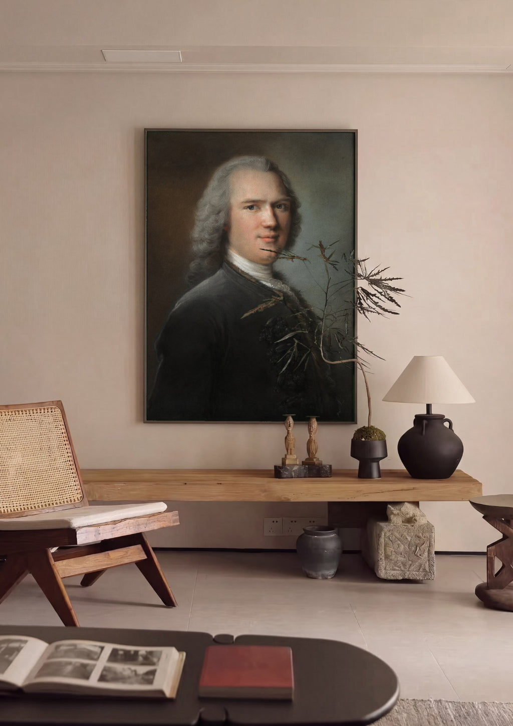 Quadro Decorativo Retrato de Cavalheiro - Jean-Marc Nattier | quadro emoldurado na parede
