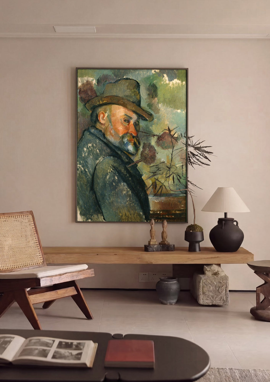 Quadro Decorativo Retrato de Ambroise Vollard - Paul Cézanne | quadro emoldurado na parede