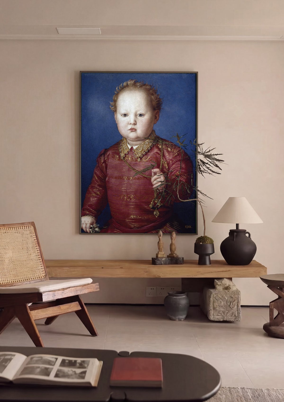 Quadro Decorativo Retrato de Criança - Bronzino | quadro emoldurado na parede
