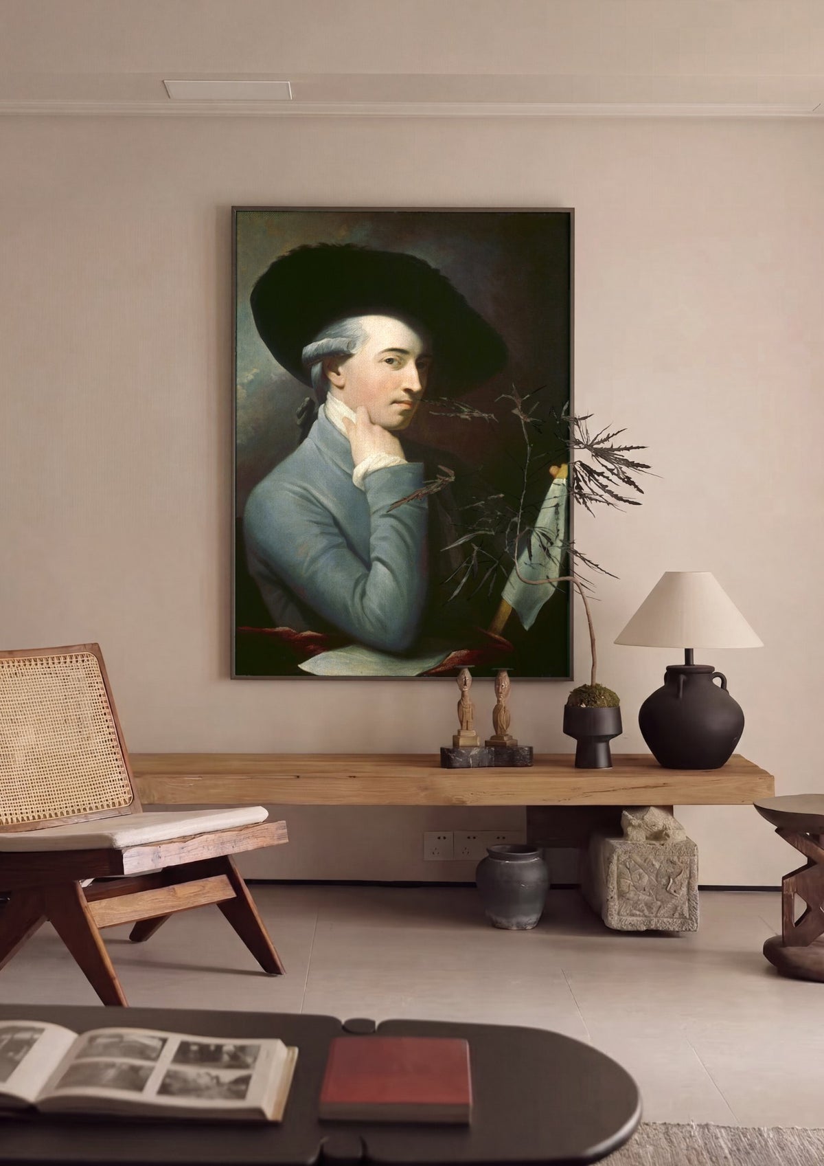 Quadro Decorativo: Retrato de Cavalheiro - Benjamin West | quadro emoldurado na parede