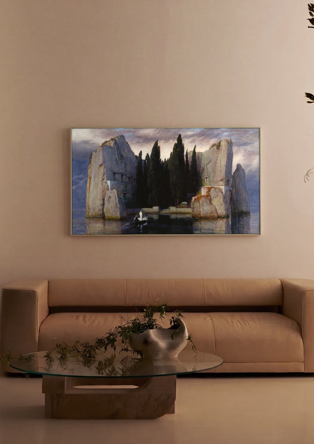 Quadro Decorativo A Ilha dos Mortos - Arnold Böcklin | quadro emoldurado na parede