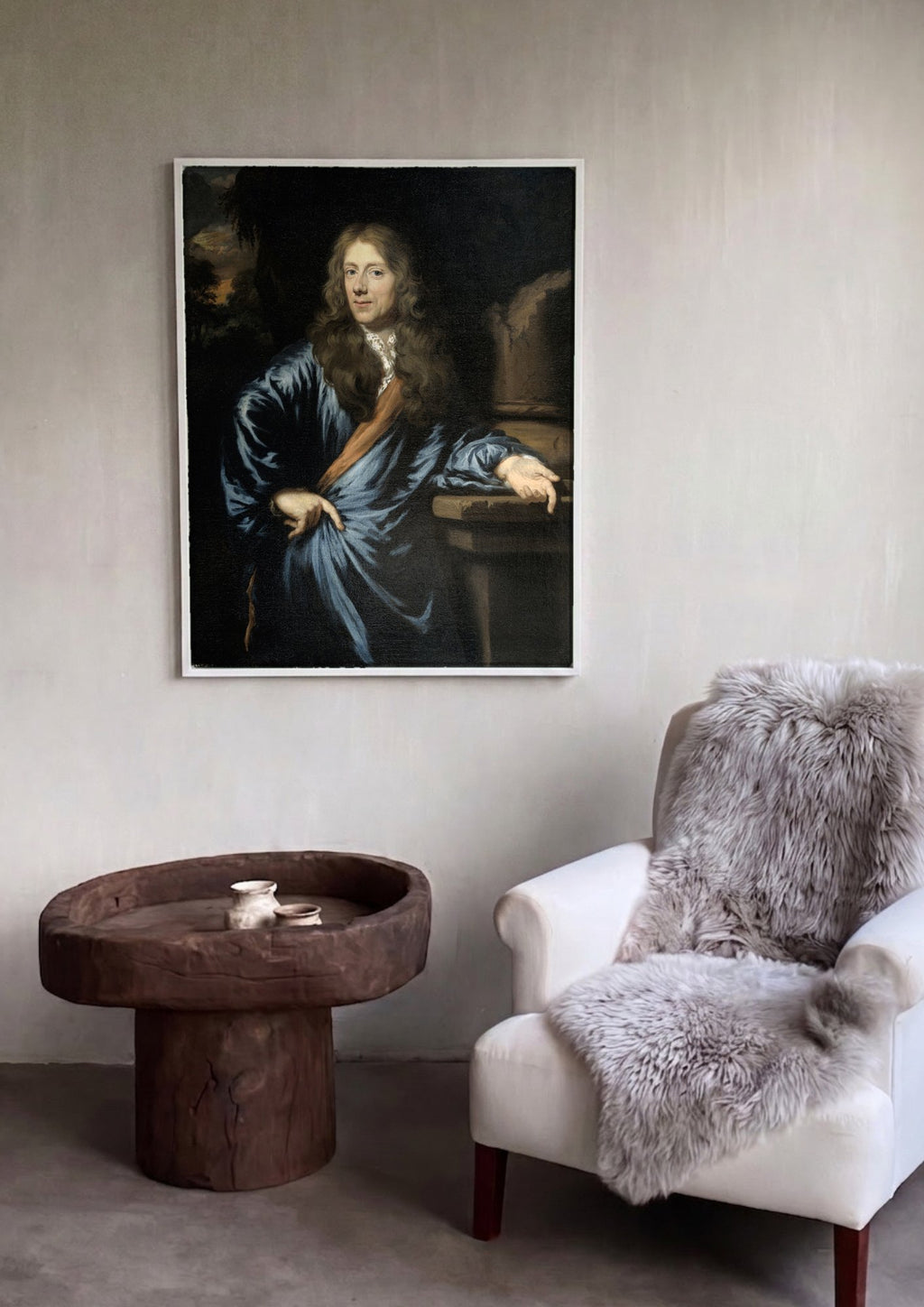 Quadro Decorativo Retrato de Cavalheiro - Nicolaes Maes | quadro emoldurado na parede