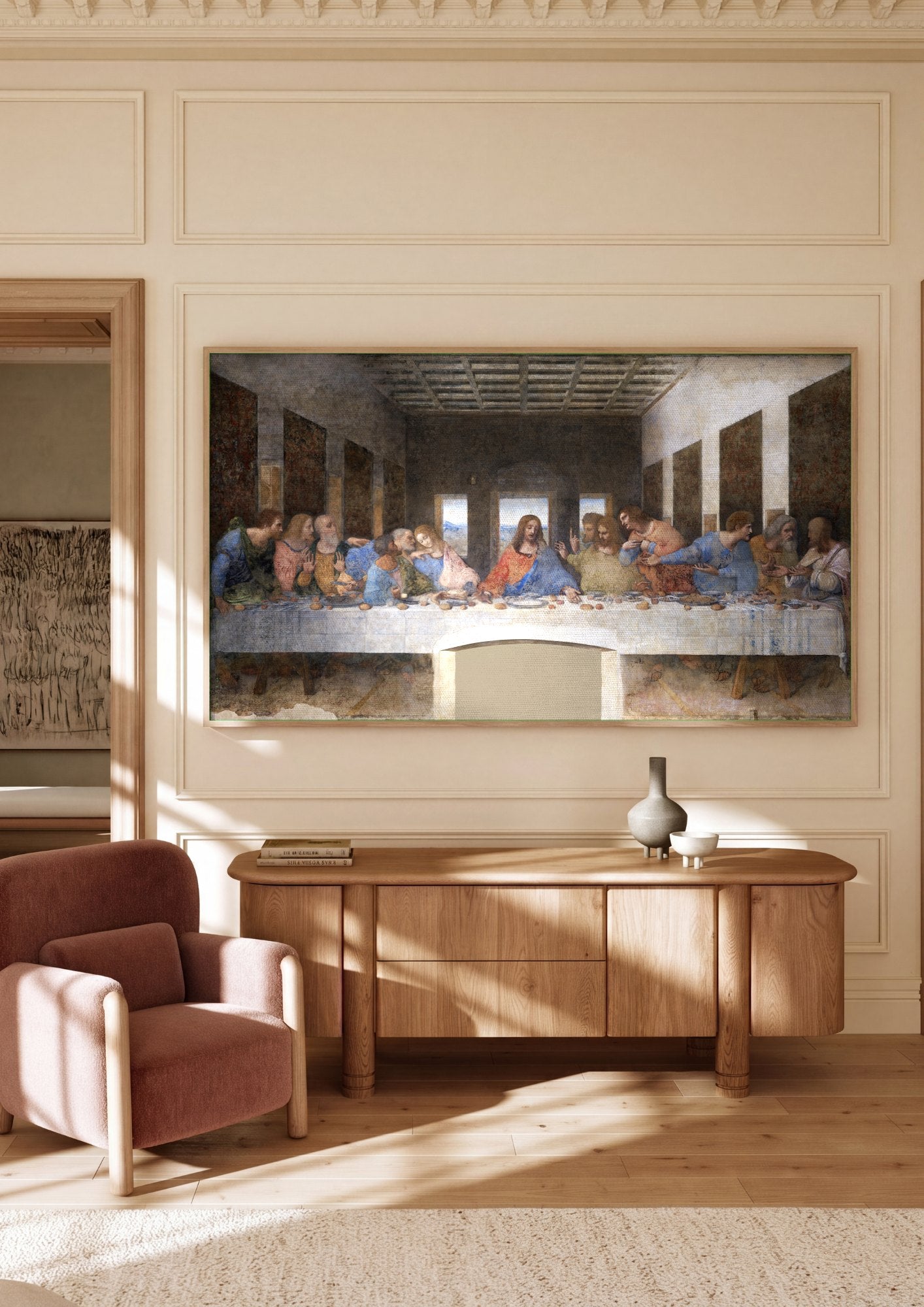 Quadro Decorativo A Última Ceia - Leonardo da Vinci | quadro emoldurado na parede
