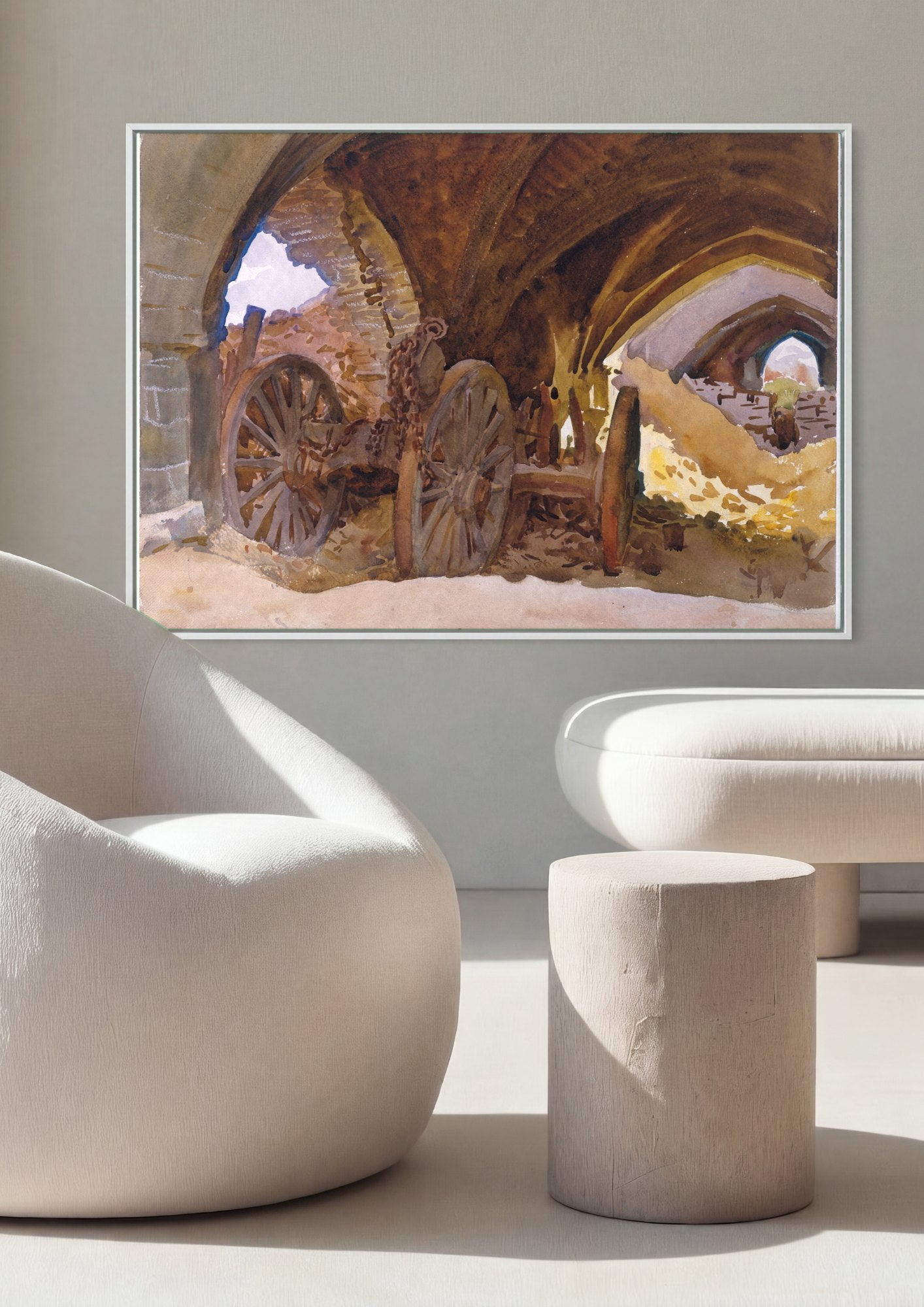Quadro Decorativo Carruagem em Ruínas - John Singer Sargent | quadro emoldurado na parede