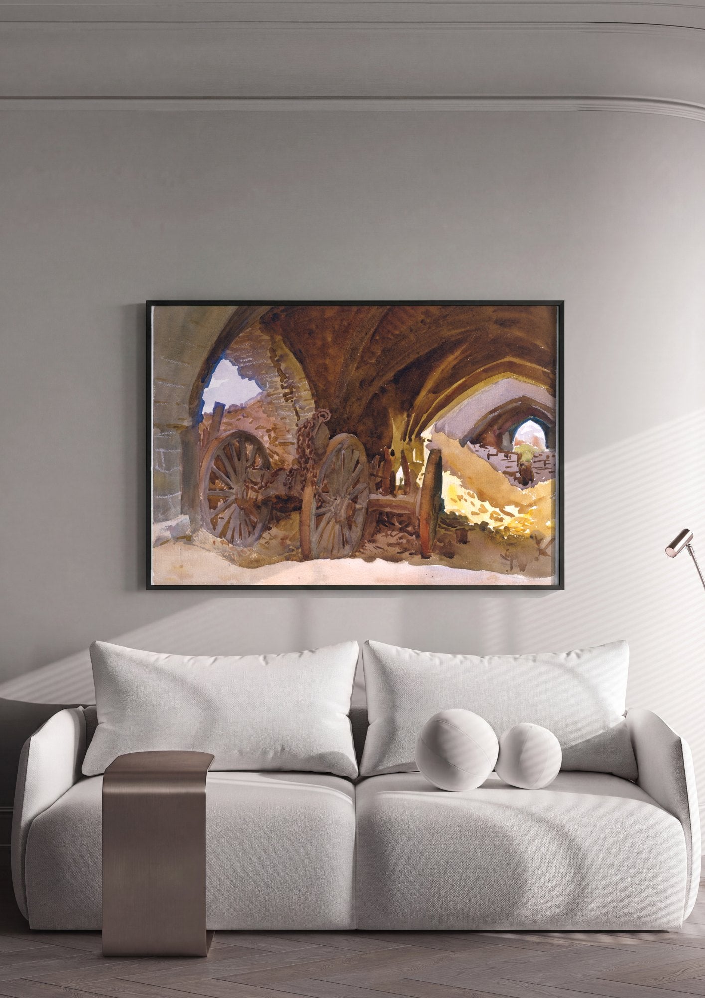 Quadro Decorativo Carruagem em Ruínas - John Singer Sargent | quadro emoldurado na parede