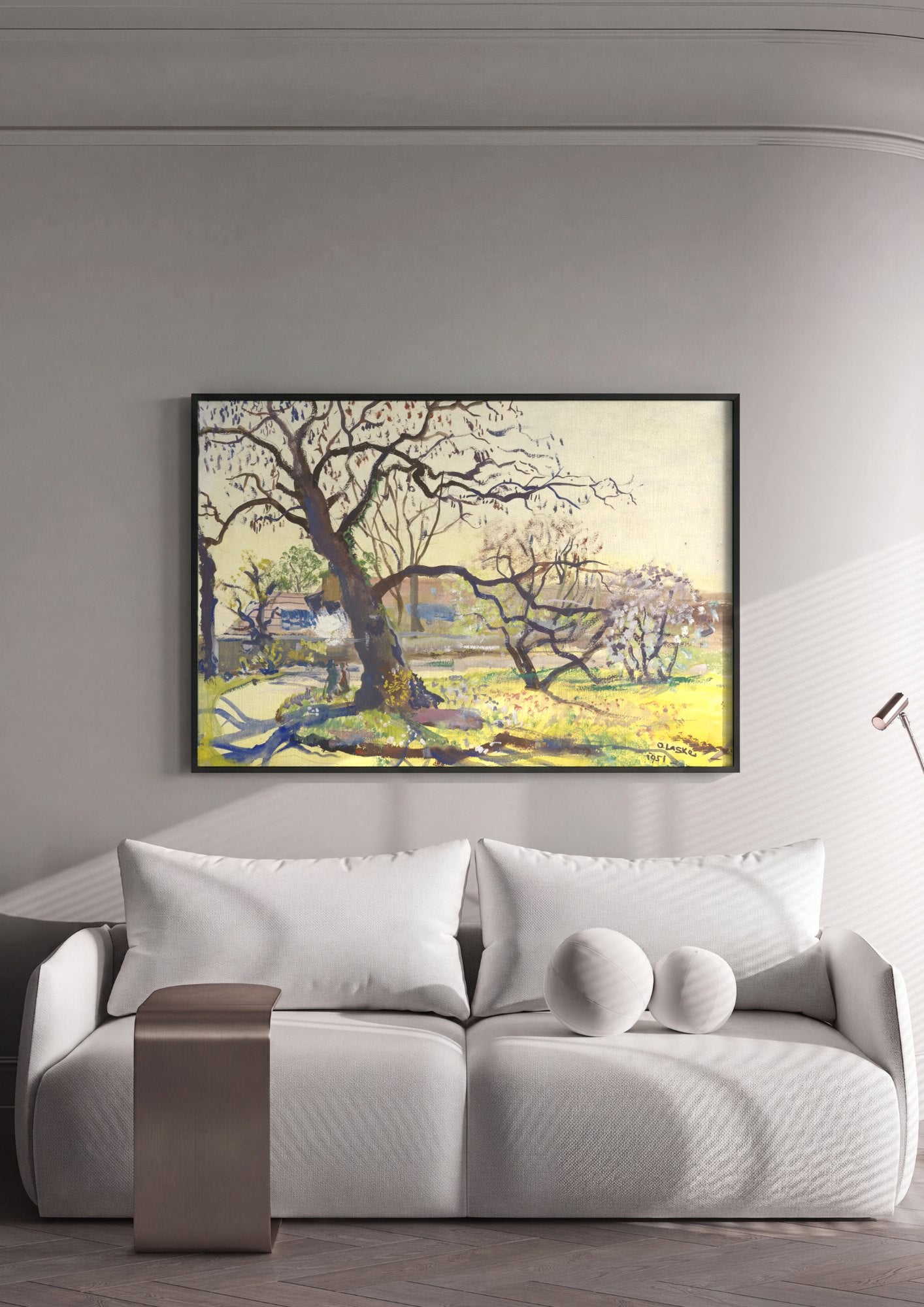 Quadro Decorativo Paisagem com Árvores - Oskar Laske | quadro emoldurado na parede