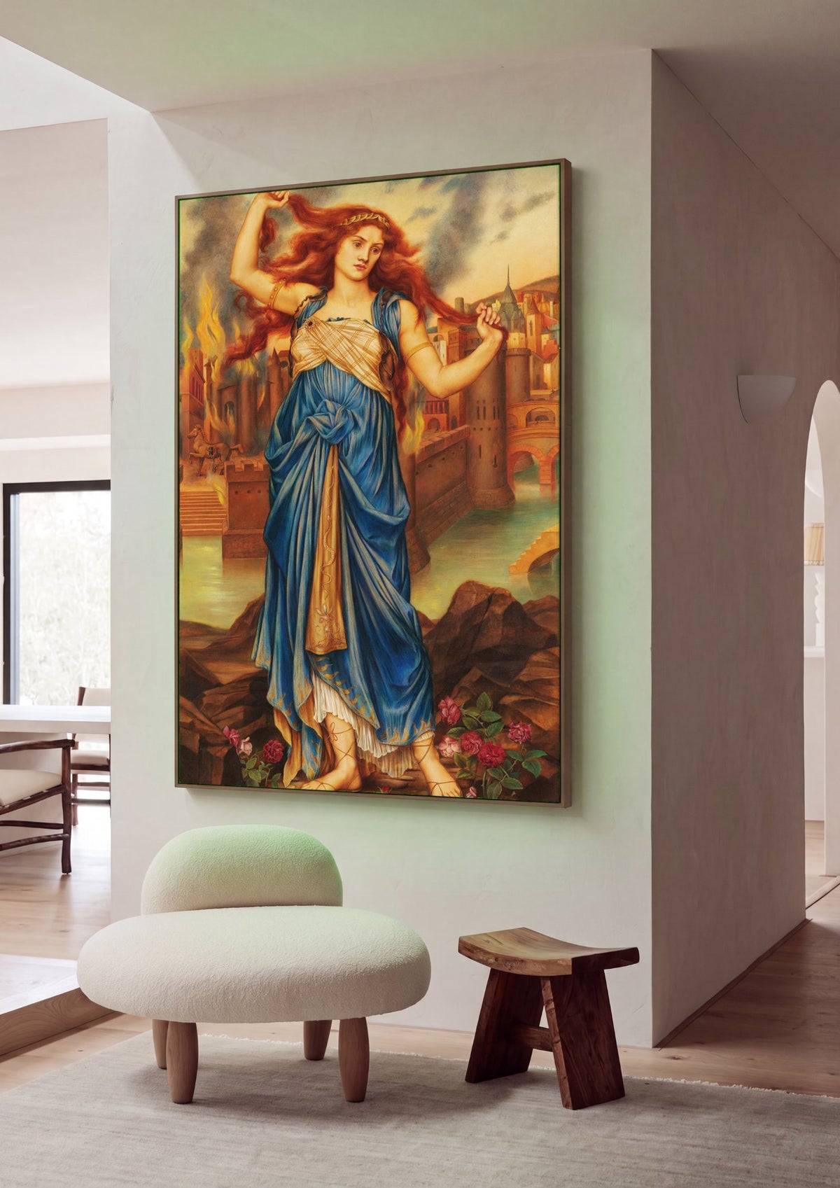 Quadro Decorativo Cassandra - Evelyn De Morgan | quadro emoldurado na parede