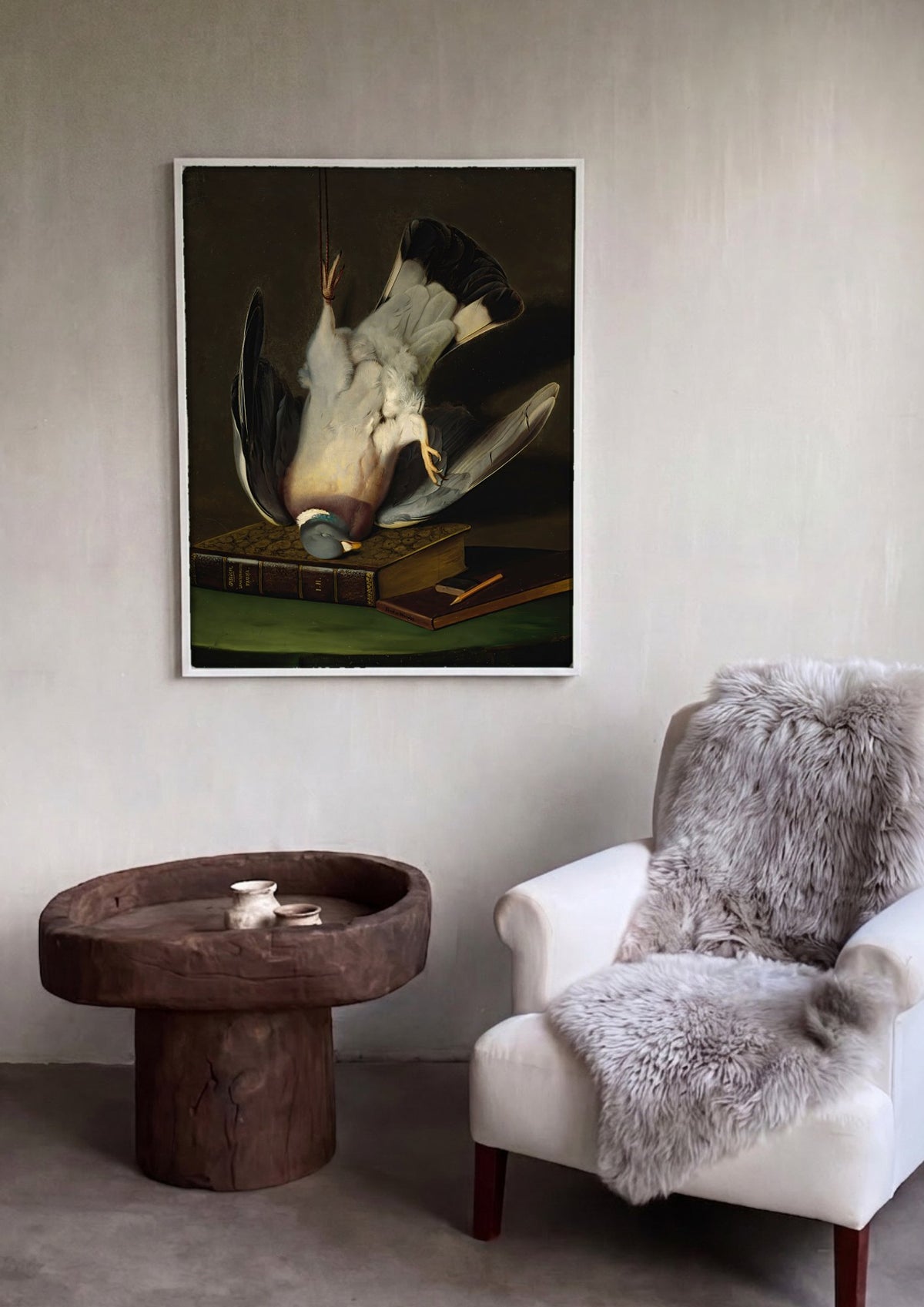 Quadro Decorativo Pombo-torcaz Pendurado - Ferdinand von Wright | quadro emoldurado na parede