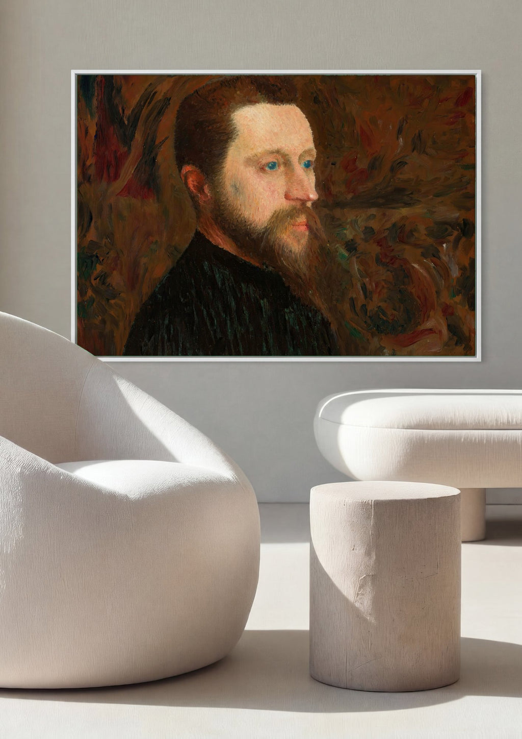 Quadro Decorativo Retrato de Artista - Georges Seurat | quadro emoldurado na parede