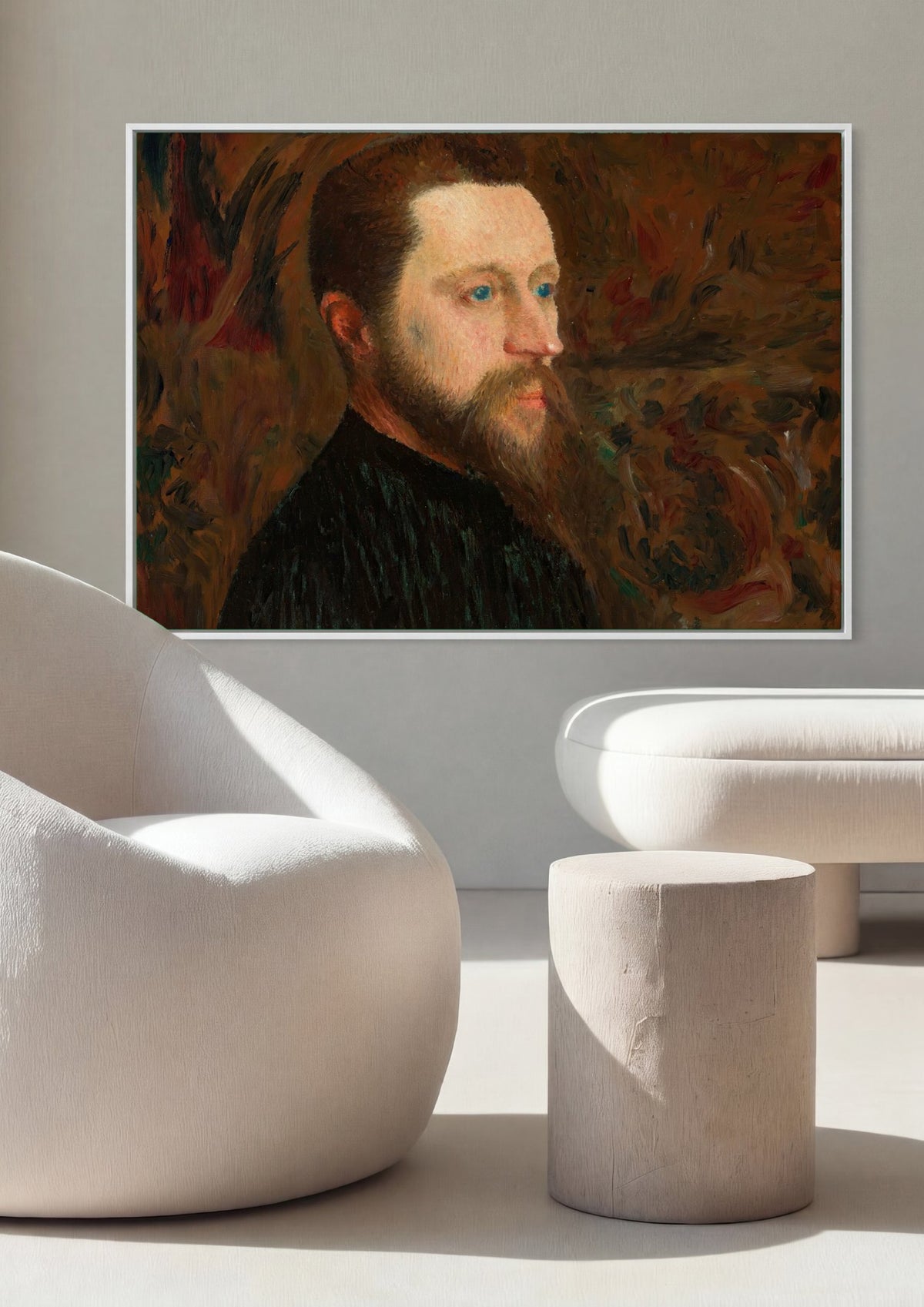 Quadro Decorativo Retrato de Artista - Georges Seurat | quadro emoldurado na parede