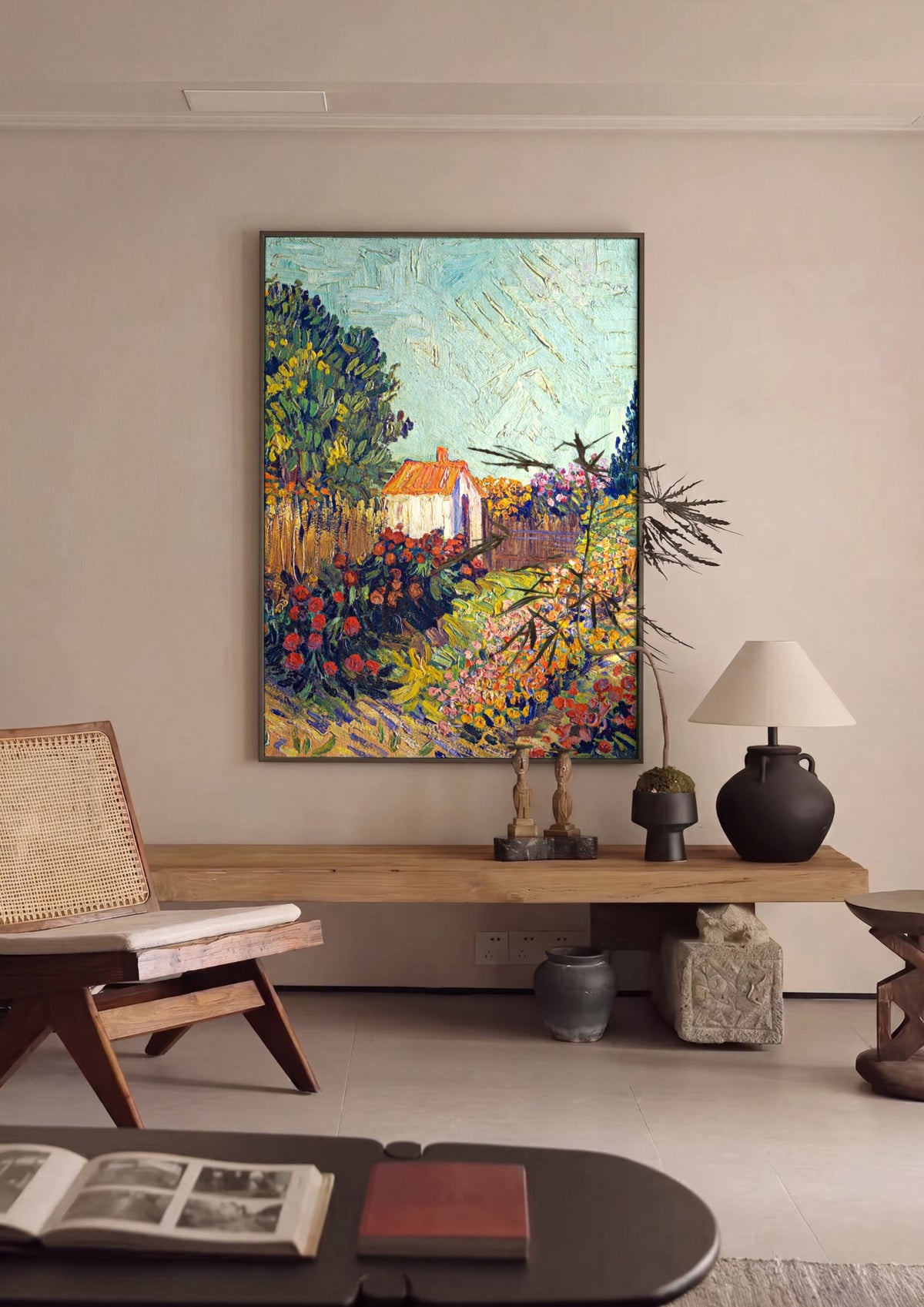 Quadro Decorativo Jardim em Arles - Van Gogh | quadro emoldurado na parede