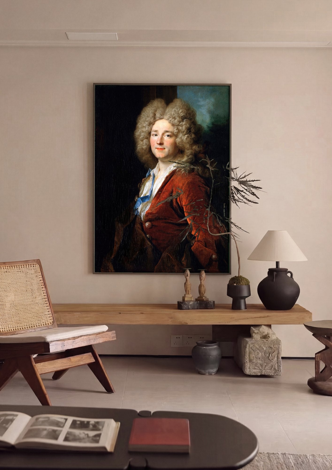 Quadro Decorativo Retrato de Cavalheiro - Nicolas de Largillière | quadro emoldurado na parede