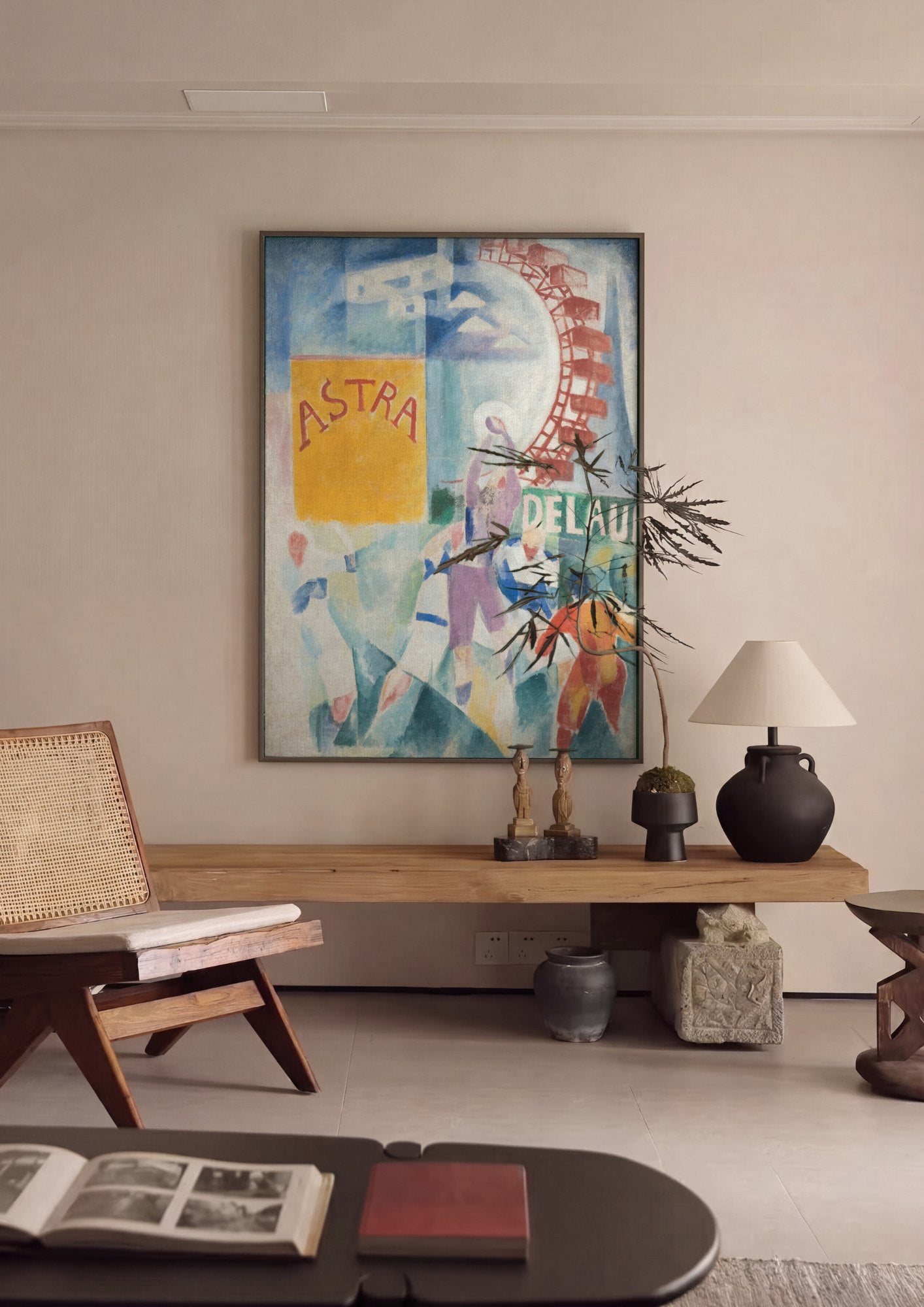 Quadro Decorativo A Equipe de Cardiff - Robert Delaunay | quadro emoldurado na parede