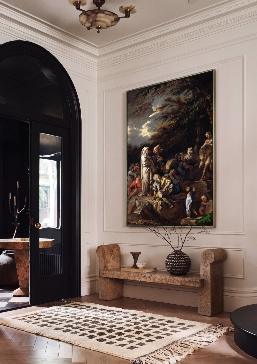 Quadro Decorativo Jesus e o Povo - Salvator Rosa | quadro emoldurado na parede