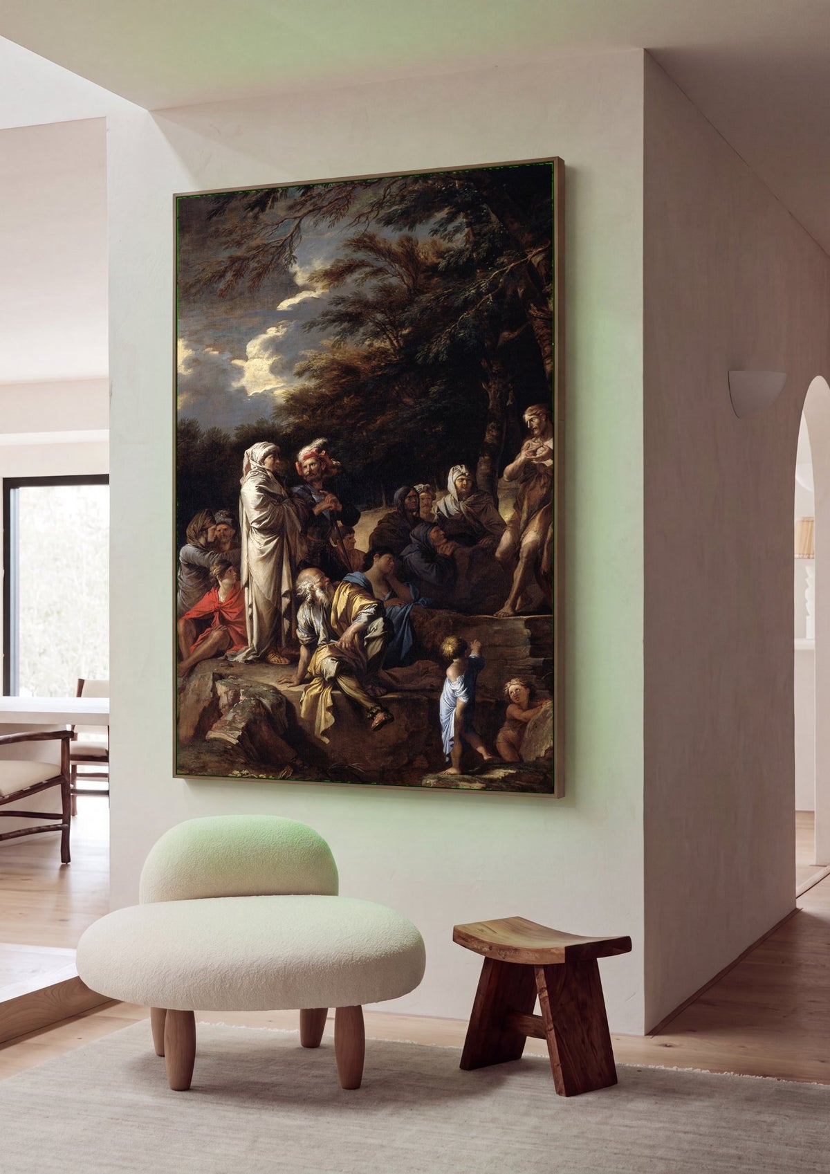 Quadro Decorativo Jesus e o Povo - Salvator Rosa | quadro emoldurado na parede