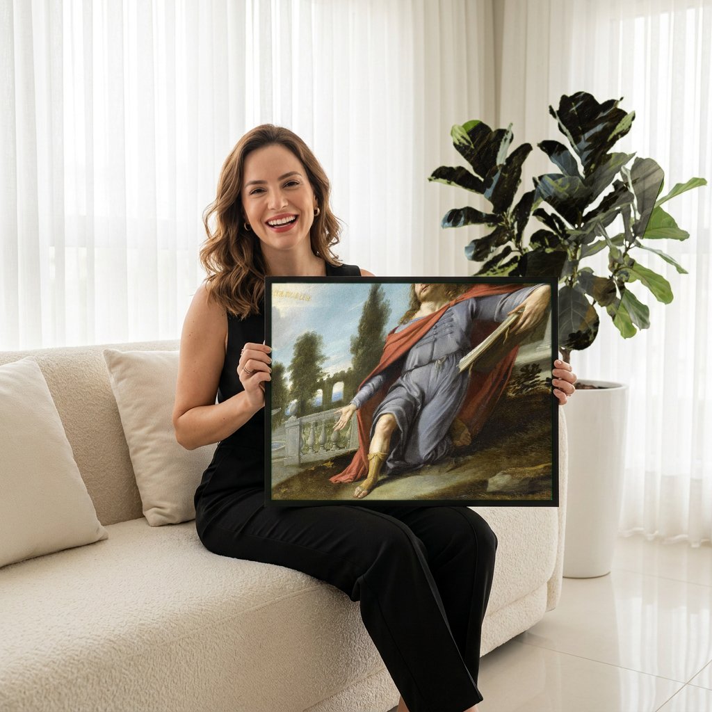 Quadro Decorativo A Conversão de Santo Agostinho - Philippe de Champaigne com modelo em ambiente
