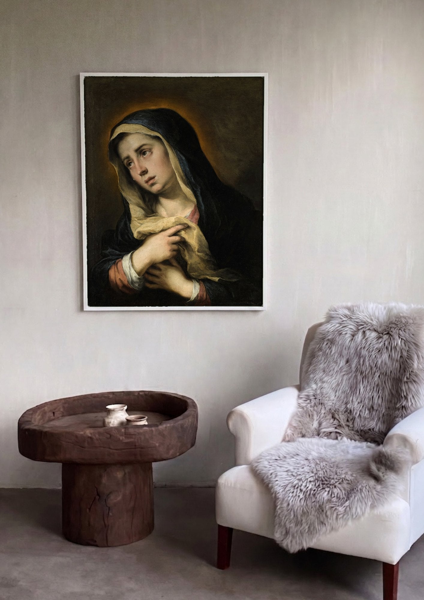 Quadro Decorativo A Dolorosa - Murillo | quadro emoldurado na parede