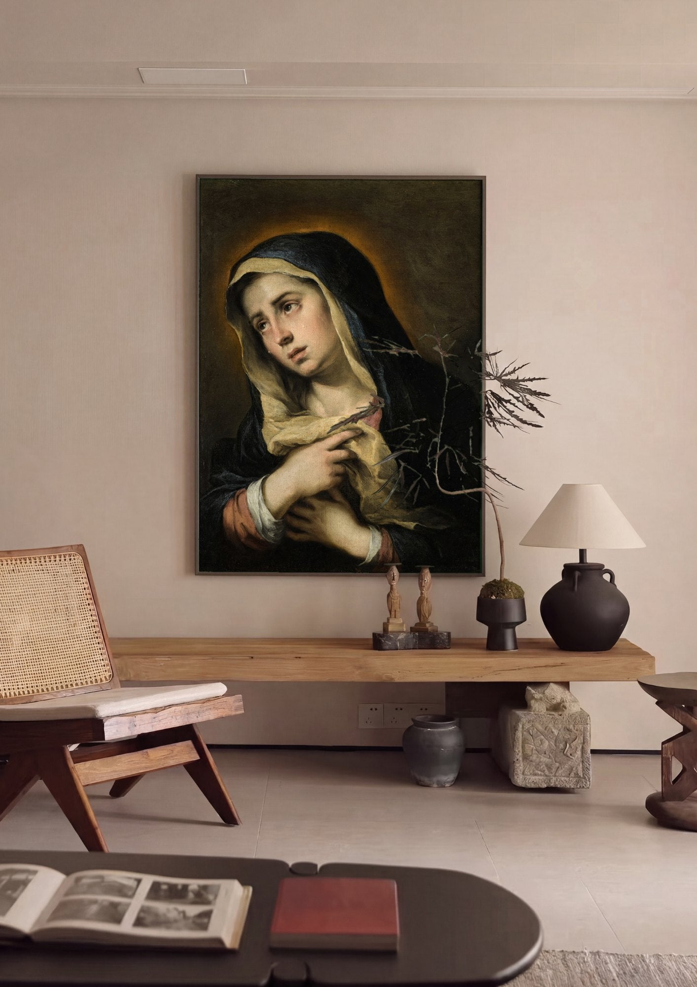 Quadro Decorativo A Dolorosa - Murillo | quadro emoldurado na parede
