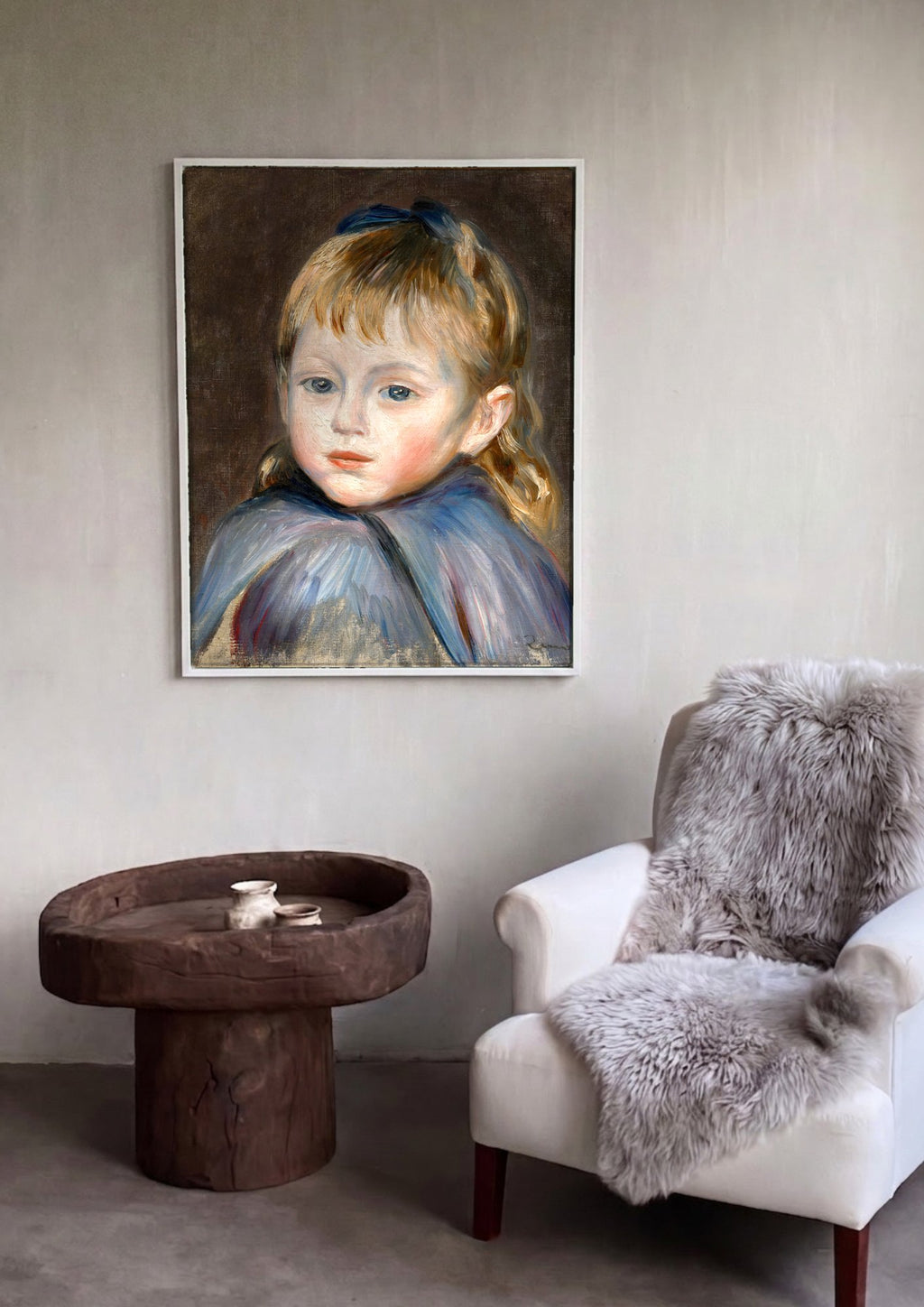 Quadro Decorativo Retrato de Menina - Renoir | quadro emoldurado na parede