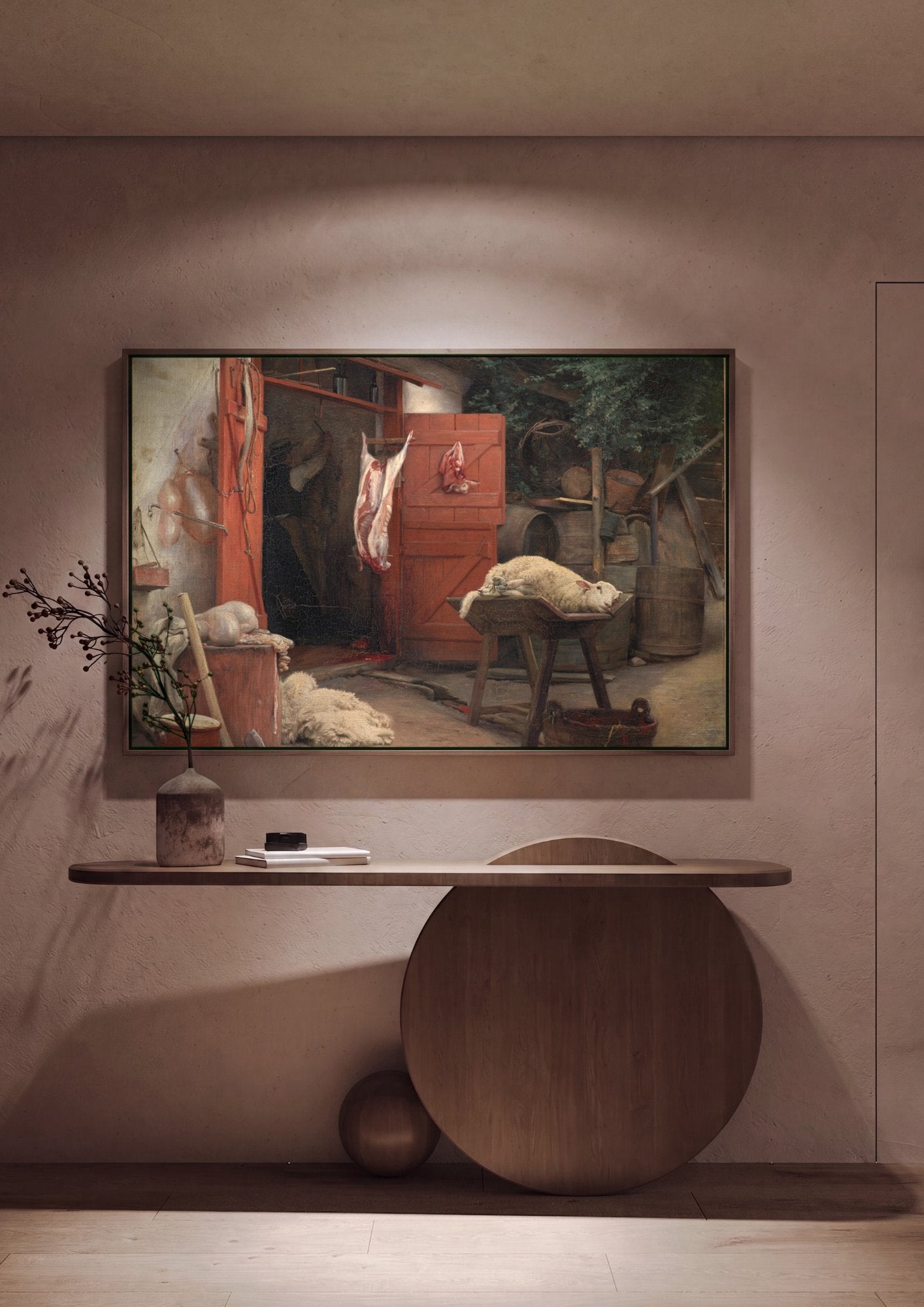 Quadro Decorativo A Casa do Açougueiro - Carl Bloch em ambiente decorado