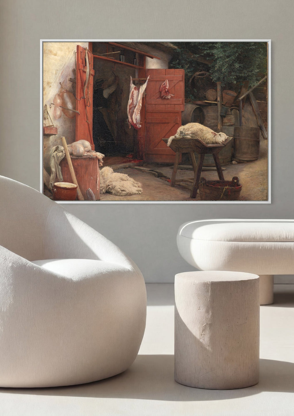 Quadro Decorativo A Casa do Açougueiro - Carl Bloch em ambiente decorado
