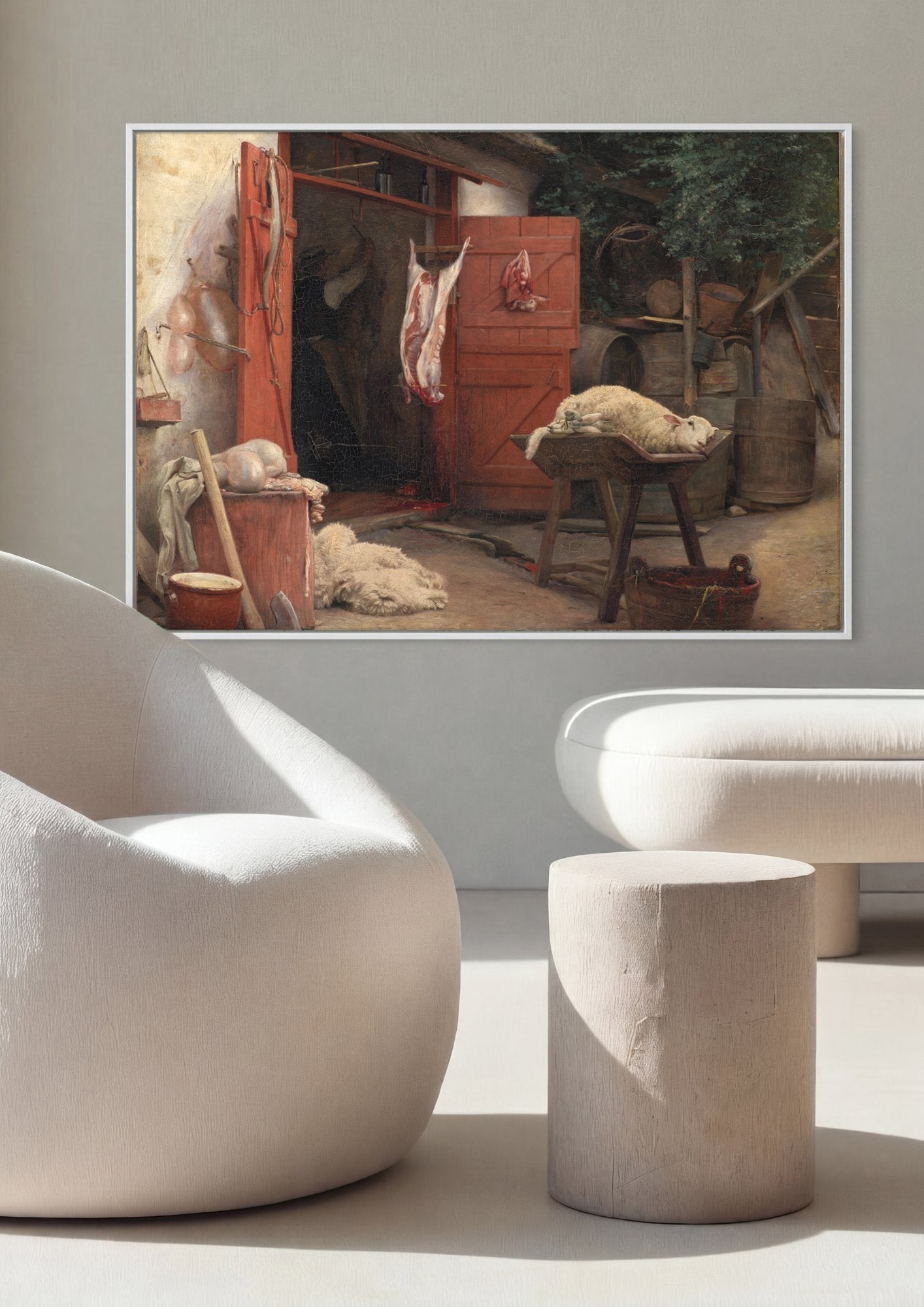 Quadro Decorativo A Casa do Açougueiro - Carl Bloch em ambiente decorado