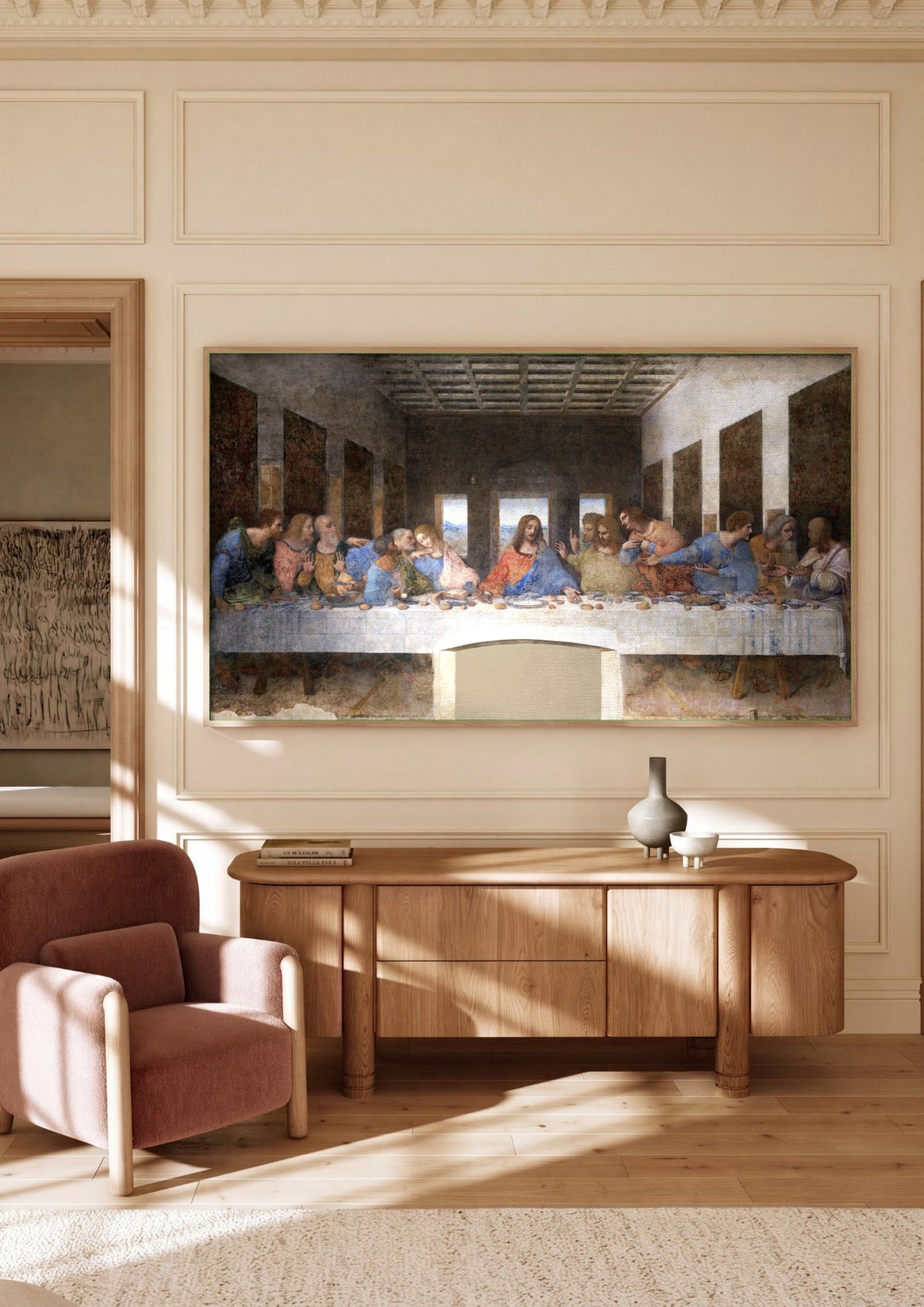 Quadro Decorativo A Última Ceia - Leonardo Da Vinci | quadro emoldurado na parede