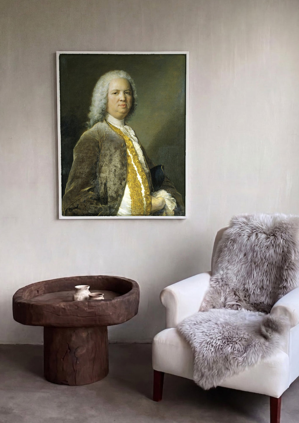 Quadro Decorativo Retrato de Cavalheiro - Jean-Marc Nattier | quadro emoldurado na parede