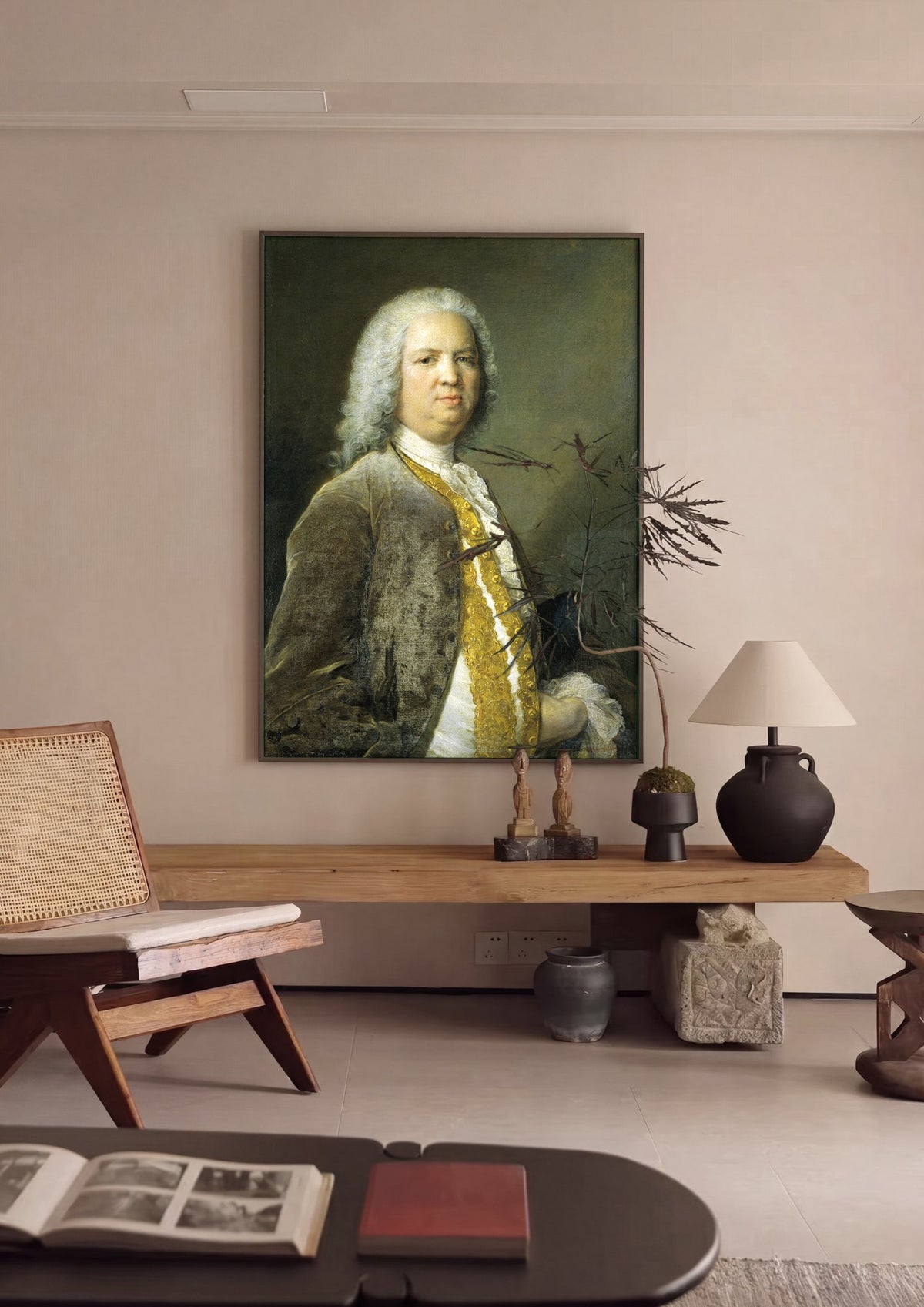 Quadro Decorativo Retrato de Cavalheiro - Jean-Marc Nattier | quadro emoldurado na parede