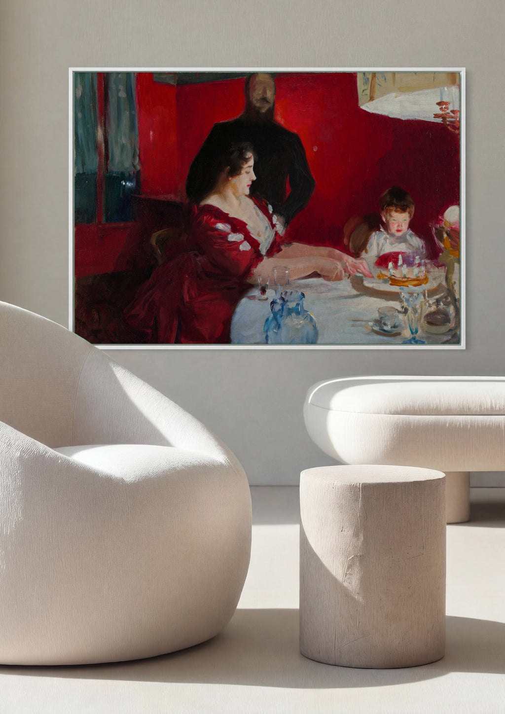 Quadro Decorativo A Festa de Aniversário - John Singer Sargent | quadro emoldurado na parede