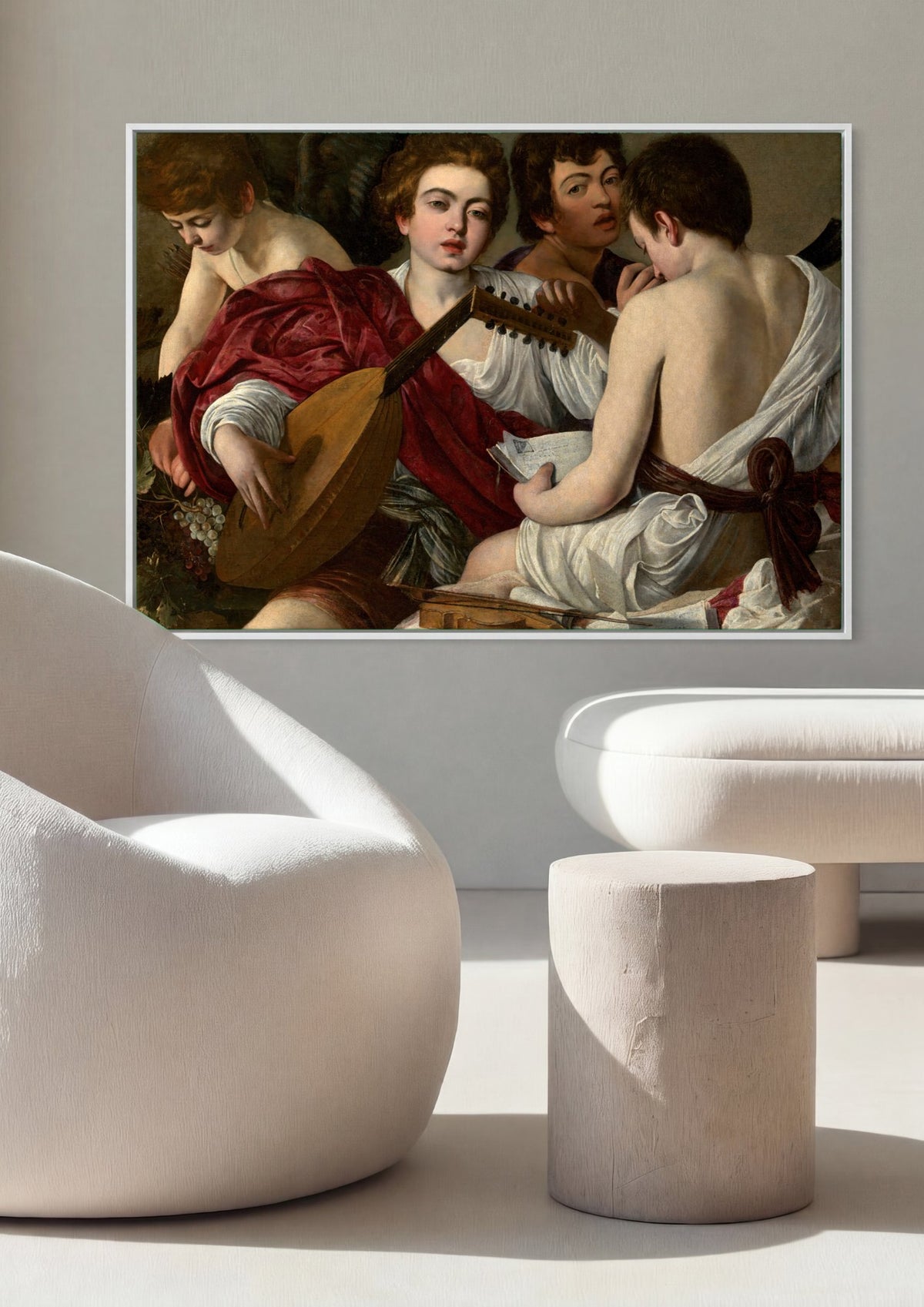 Quadro Decorativo Os Músicos - Caravaggio | quadro emoldurado na parede
