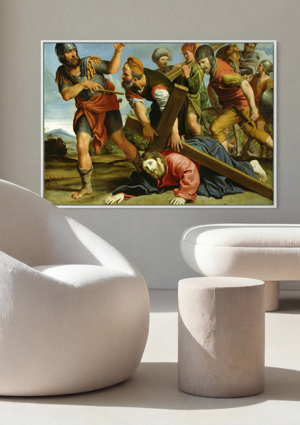 Quadro Decorativo A Caminho do Calvário - Domenichino | quadro emoldurado na parede