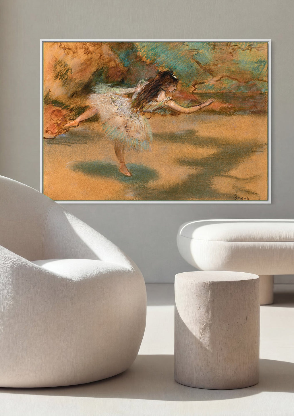 Quadro Decorativo Bailarina em Movimento - Degas | quadro emoldurado na parede