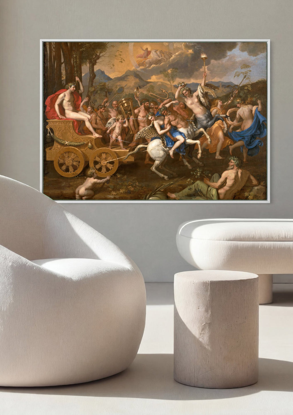 Quadro Decorativo O Triunfo de Baco - Nicolas Poussin | quadro emoldurado na parede