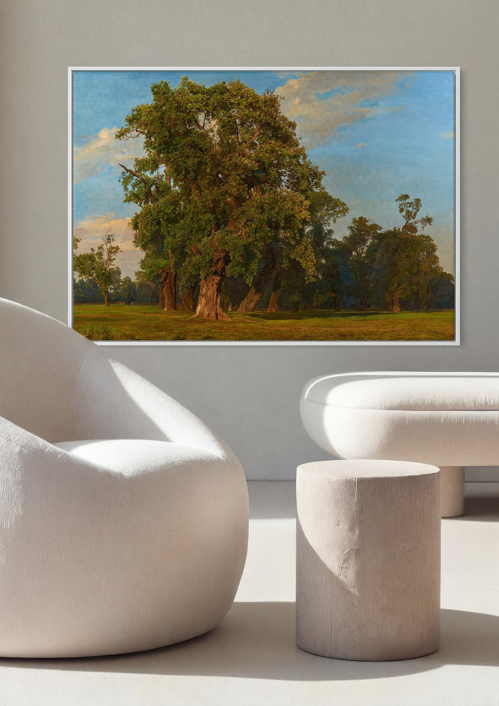 Quadro Decorativo Floresta de Carvalho - Ferdinand Georg Waldmüller em ambiente decorado