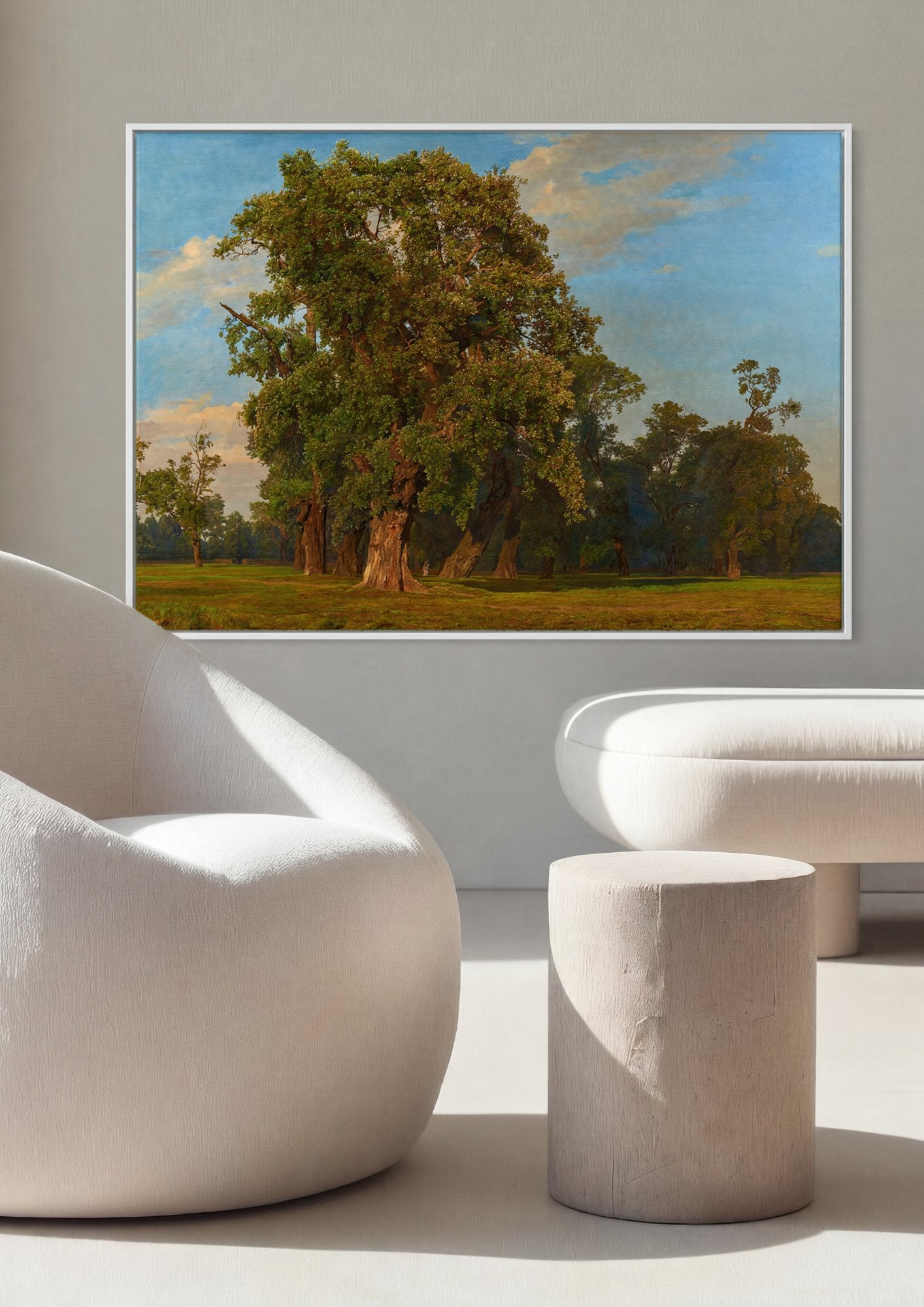 Quadro Decorativo Floresta de Carvalho - Ferdinand Georg Waldmüller em ambiente decorado