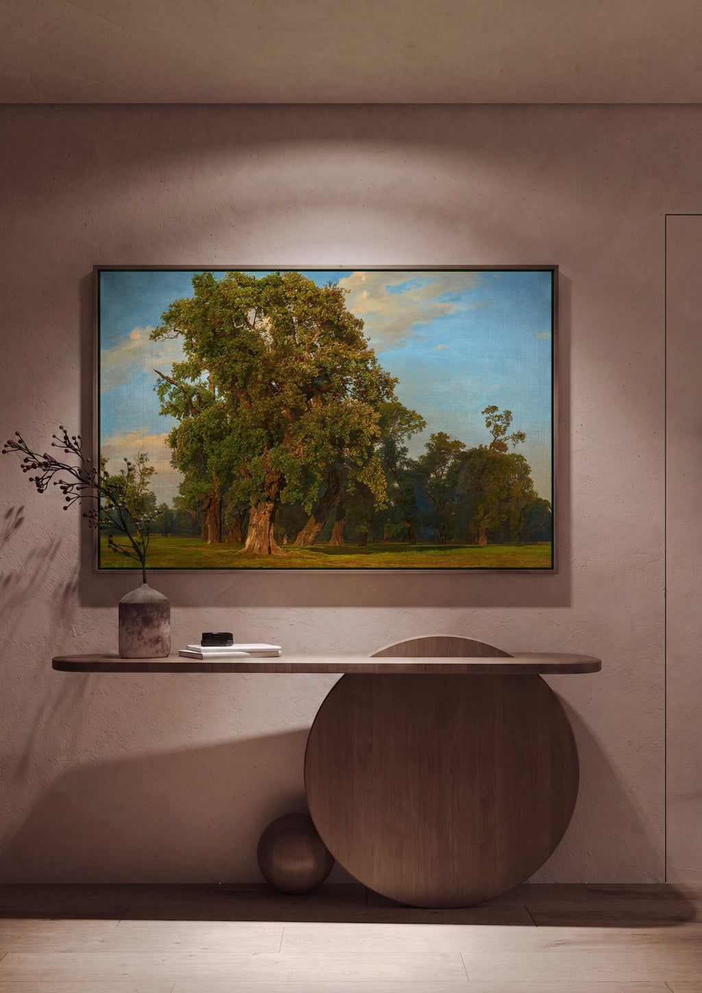 Quadro Decorativo Floresta de Carvalho - Ferdinand Georg Waldmüller em ambiente decorado
