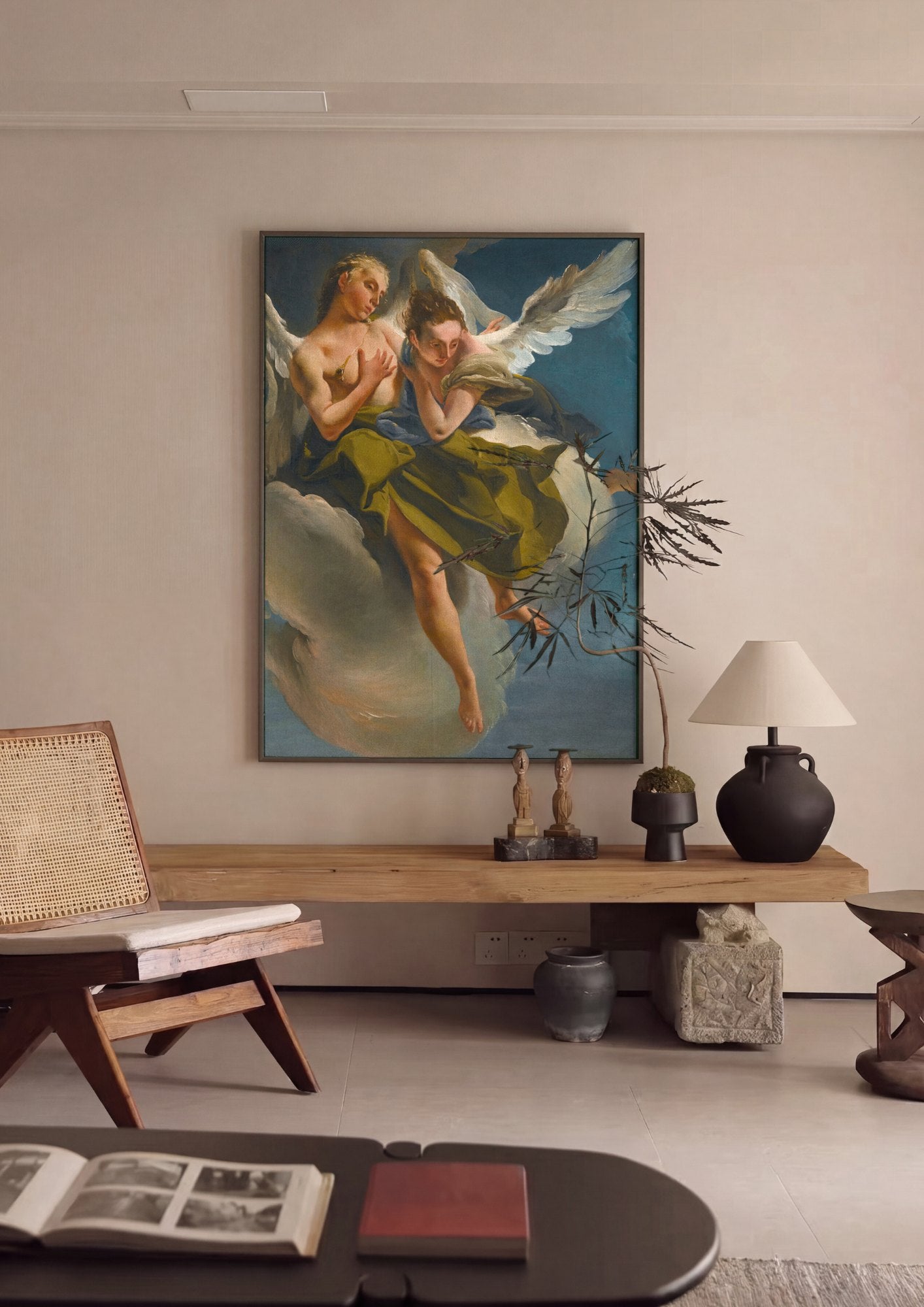 Quadro Decorativo Anjos nas Nuvens - Tiepolo | quadro emoldurado na parede