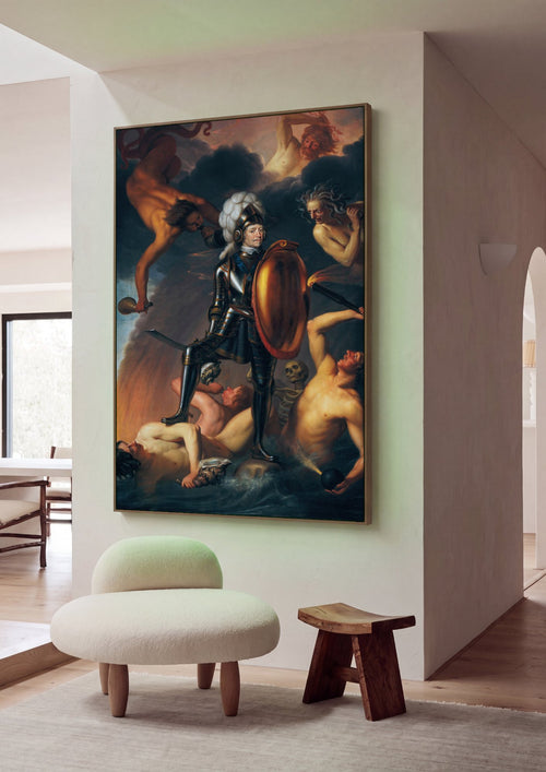 Quadro Decorativo 'O Príncipe Frederico Henrique de Orange' - Honthorst em ambiente decorado