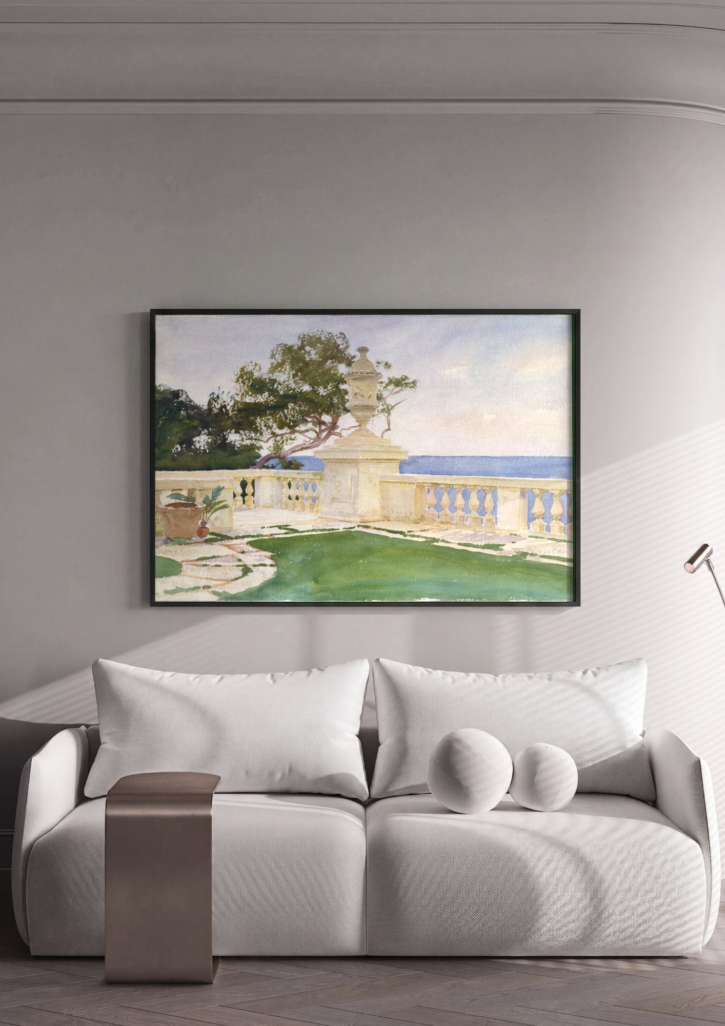 Quadro Decorativo Terraço Mediterrâneo - John Singer Sargent em ambiente decorado
