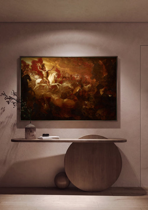 Quadro Decorativo A Abertura do Sétimo Selo - Benjamin West em ambiente decorado