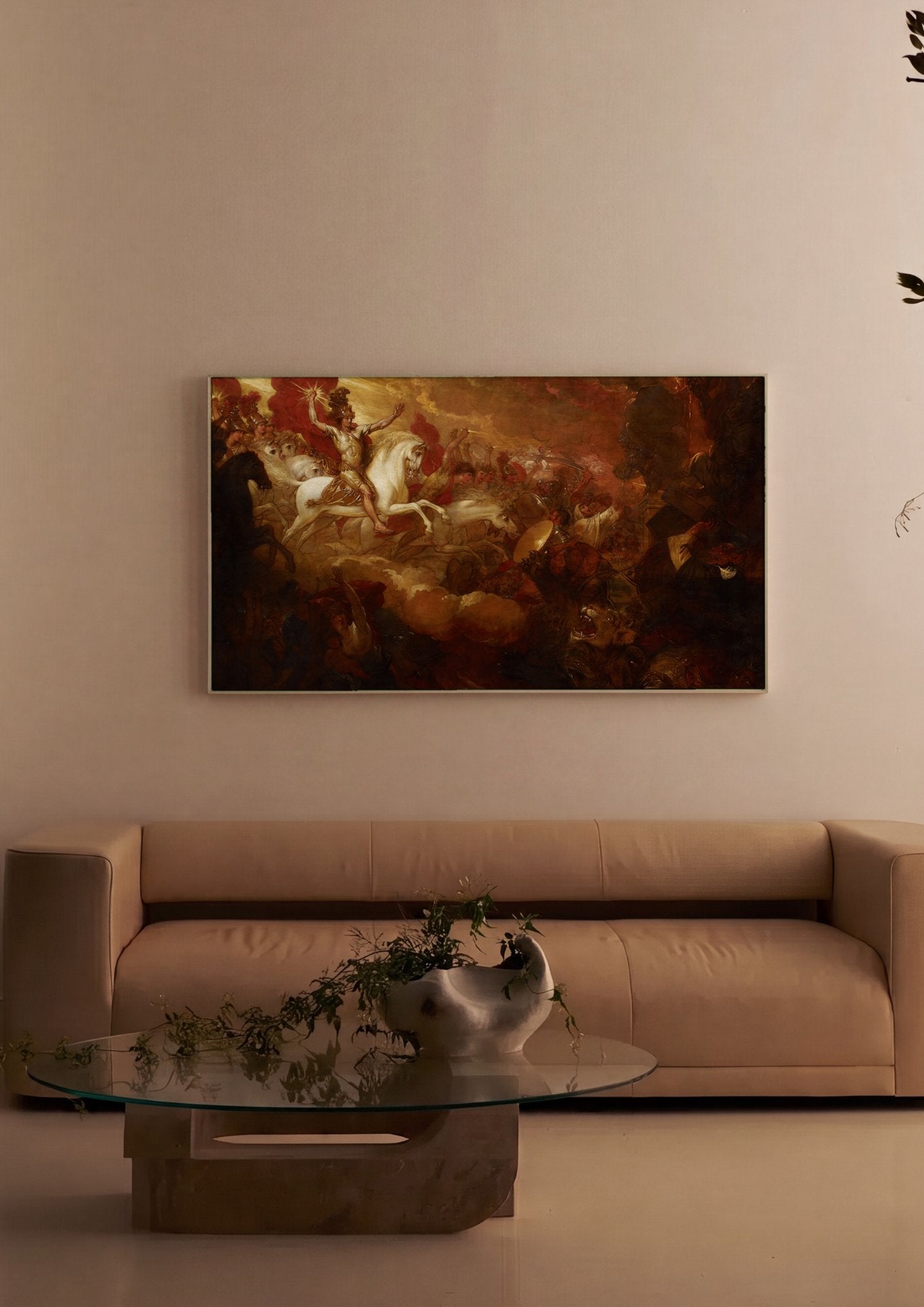 Quadro Decorativo A Abertura do Sétimo Selo - Benjamin West em ambiente decorado