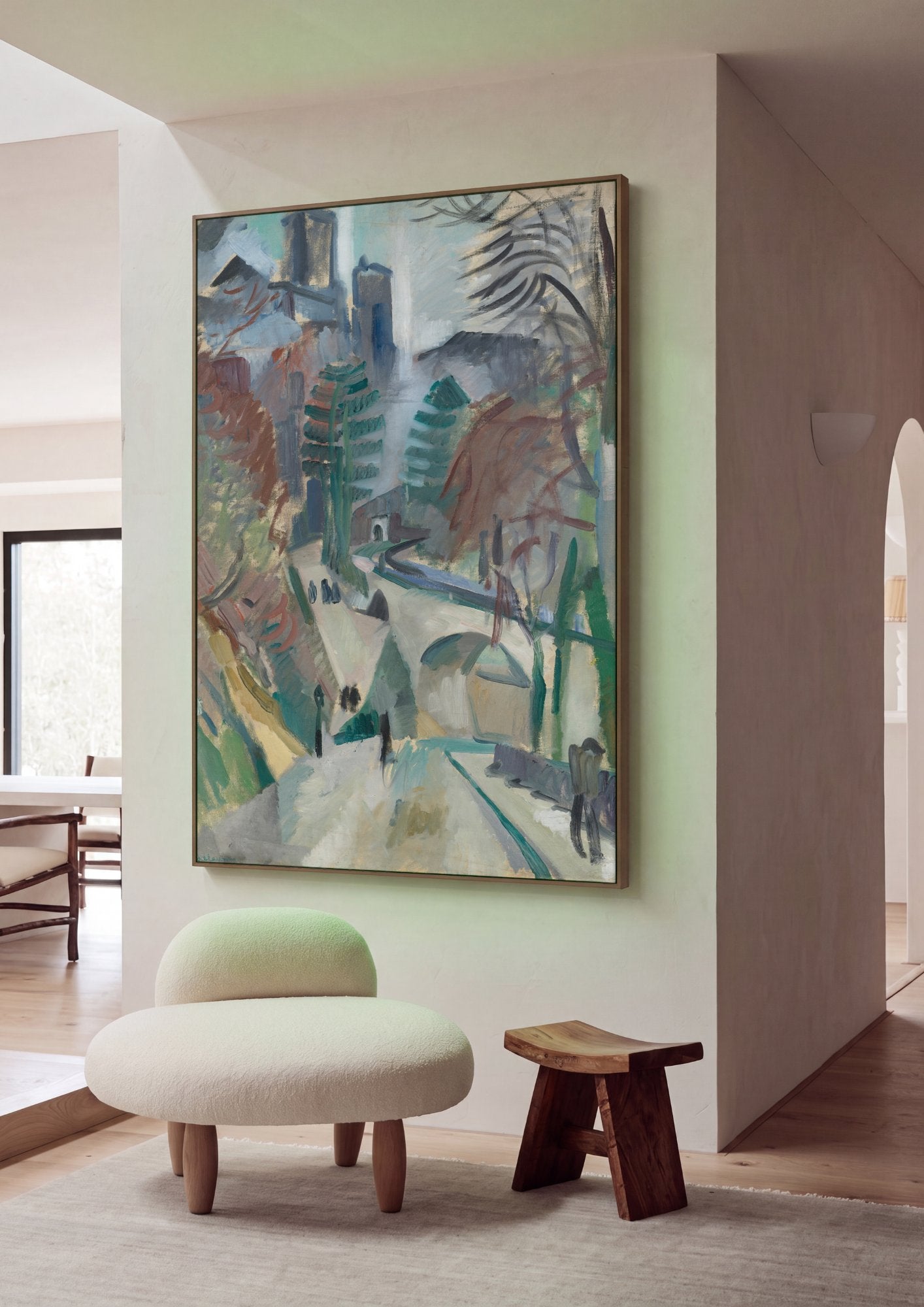 Quadro Decorativo A Cidade de Paris - Robert Delaunay em ambiente decorado