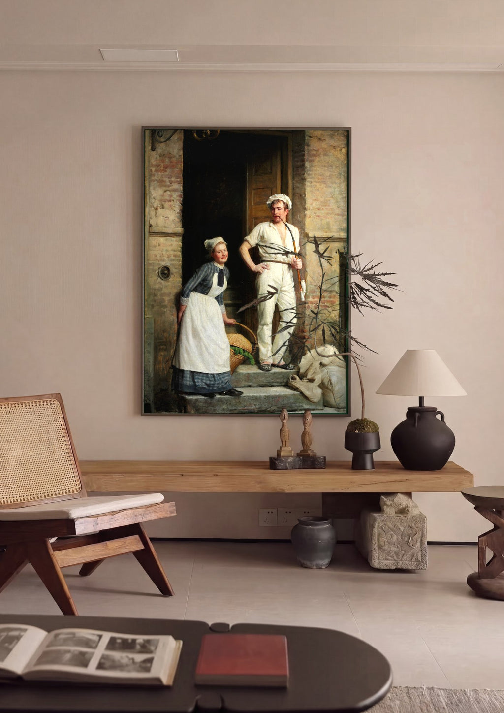 Quadro Decorativo A Padaria - Carl Bloch em ambiente decorado