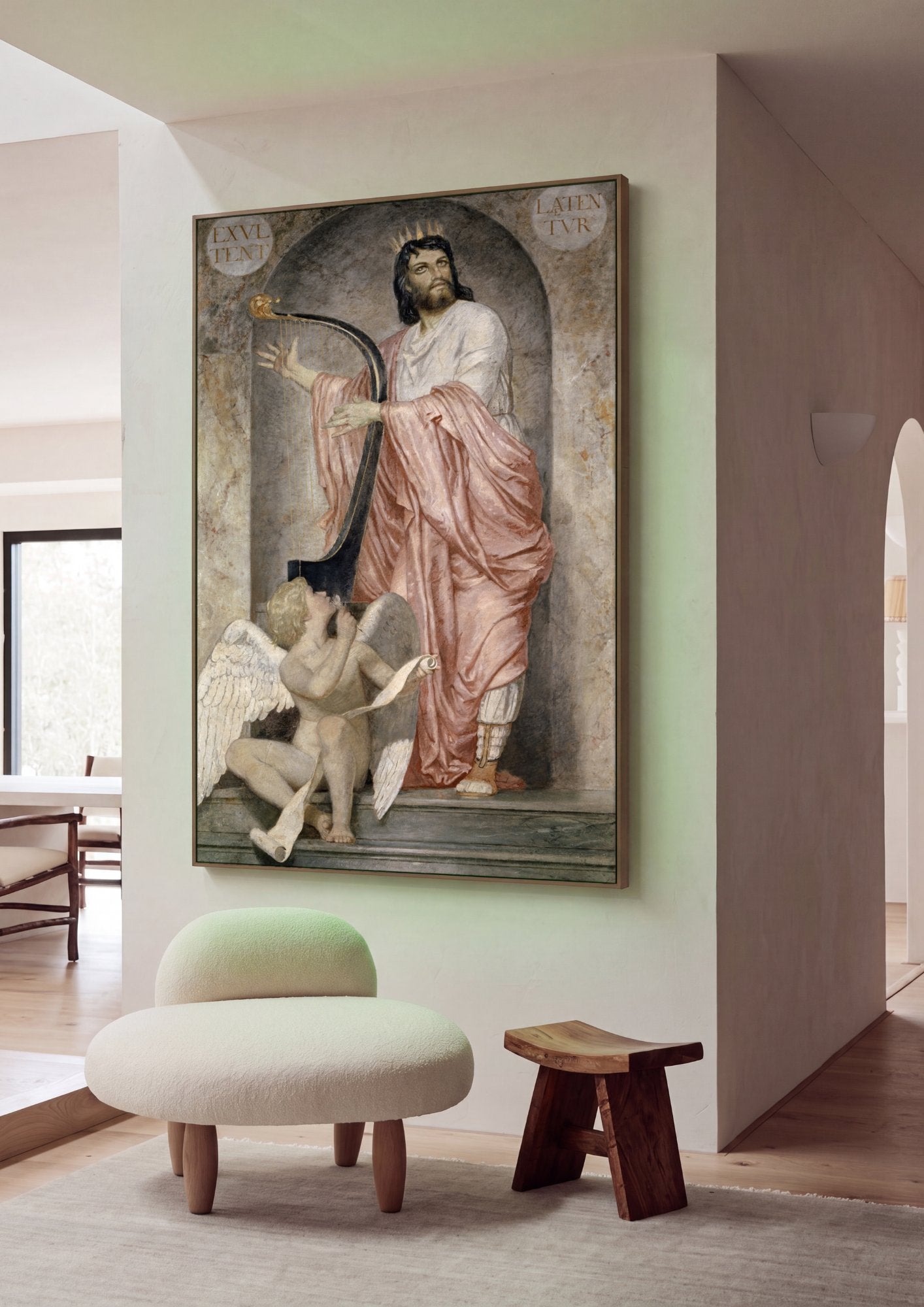 Quadro Decorativo O Rei Davi - Arnold Böcklin em ambiente decorado