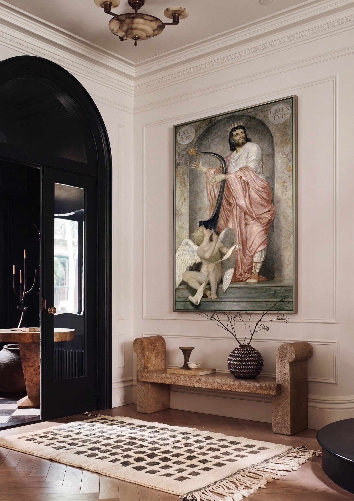 Quadro Decorativo O Rei Davi - Arnold Böcklin em ambiente decorado